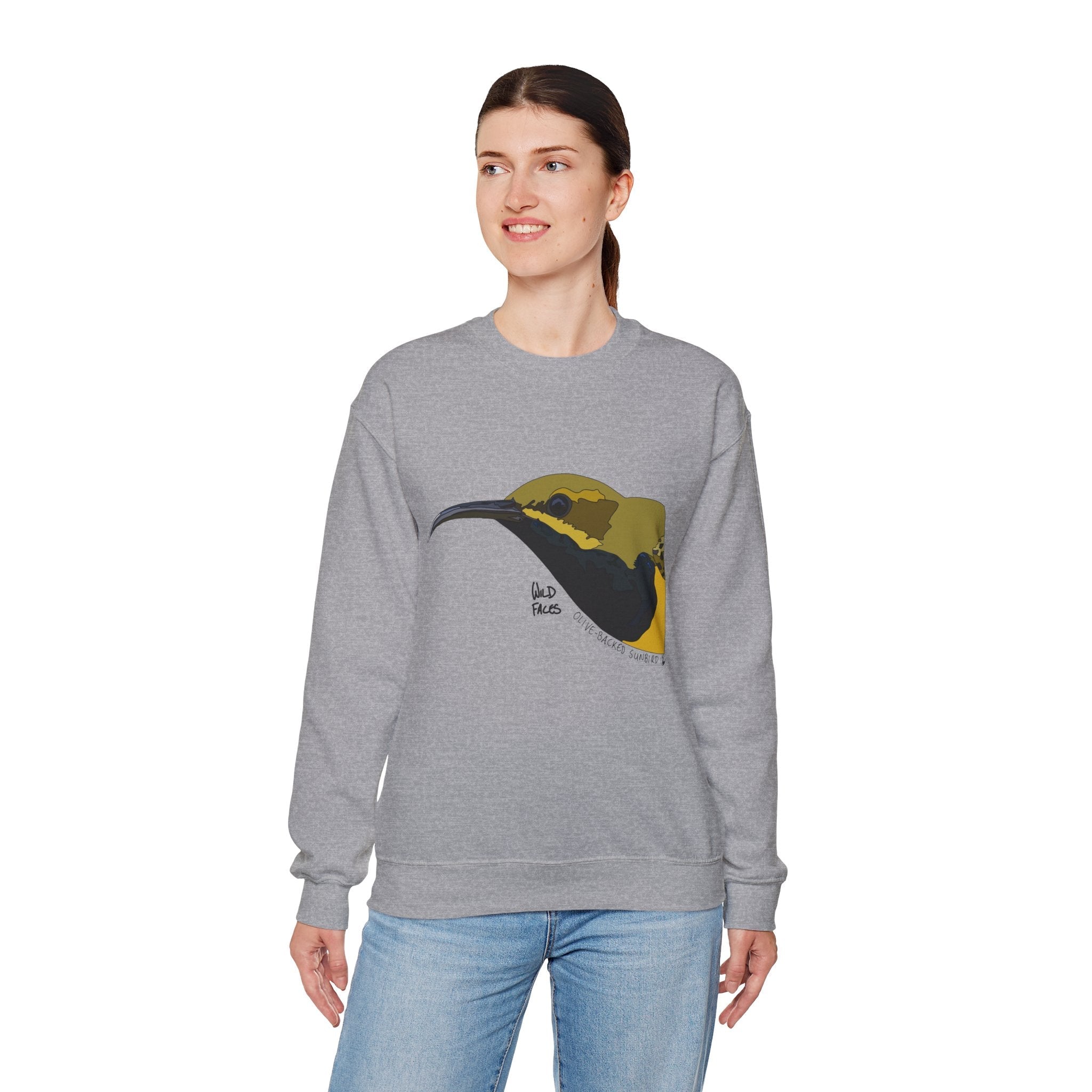 Olive-backed Sunbird Sweatshirt | Unisex Heavy Blend™ Crewneck Printify