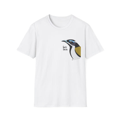 Blue-faced Honeyeater- Small design - Unisex Softstyle T-Shirt