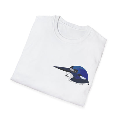 Forest Kingfisher - Small design - Unisex Softstyle T-Shirt Printify