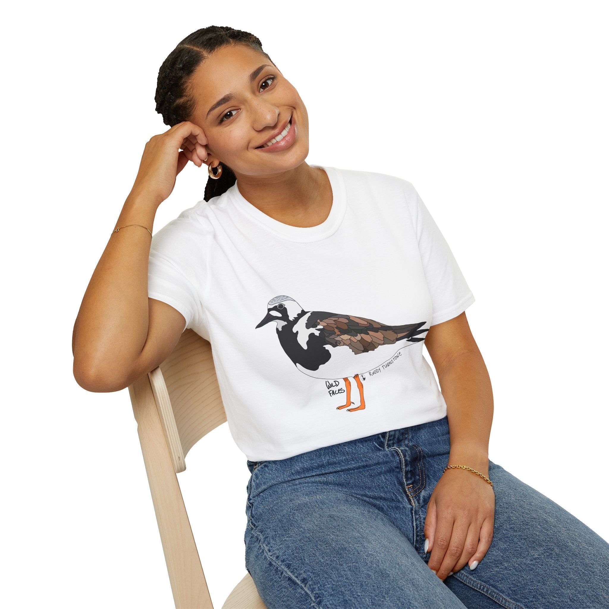 Ruddy Turnstone- large design - Unisex Softstyle T-Shirt Printify