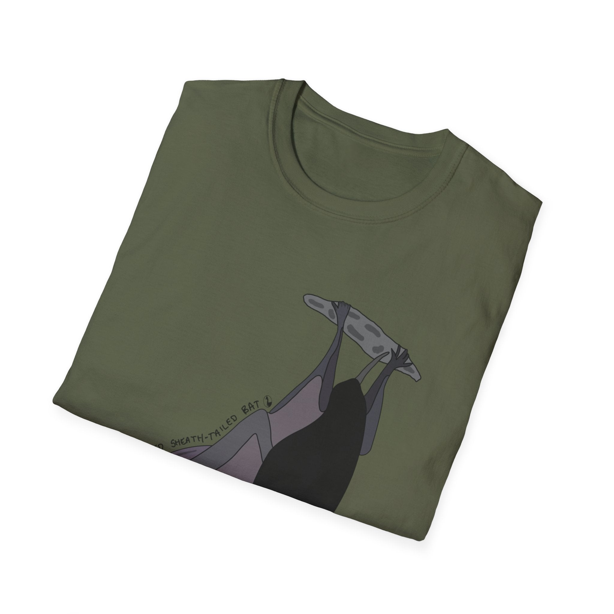 Yellow-bellied Sheath-tailed Bat - Unisex Softstyle T-Shirt - Wild Faces