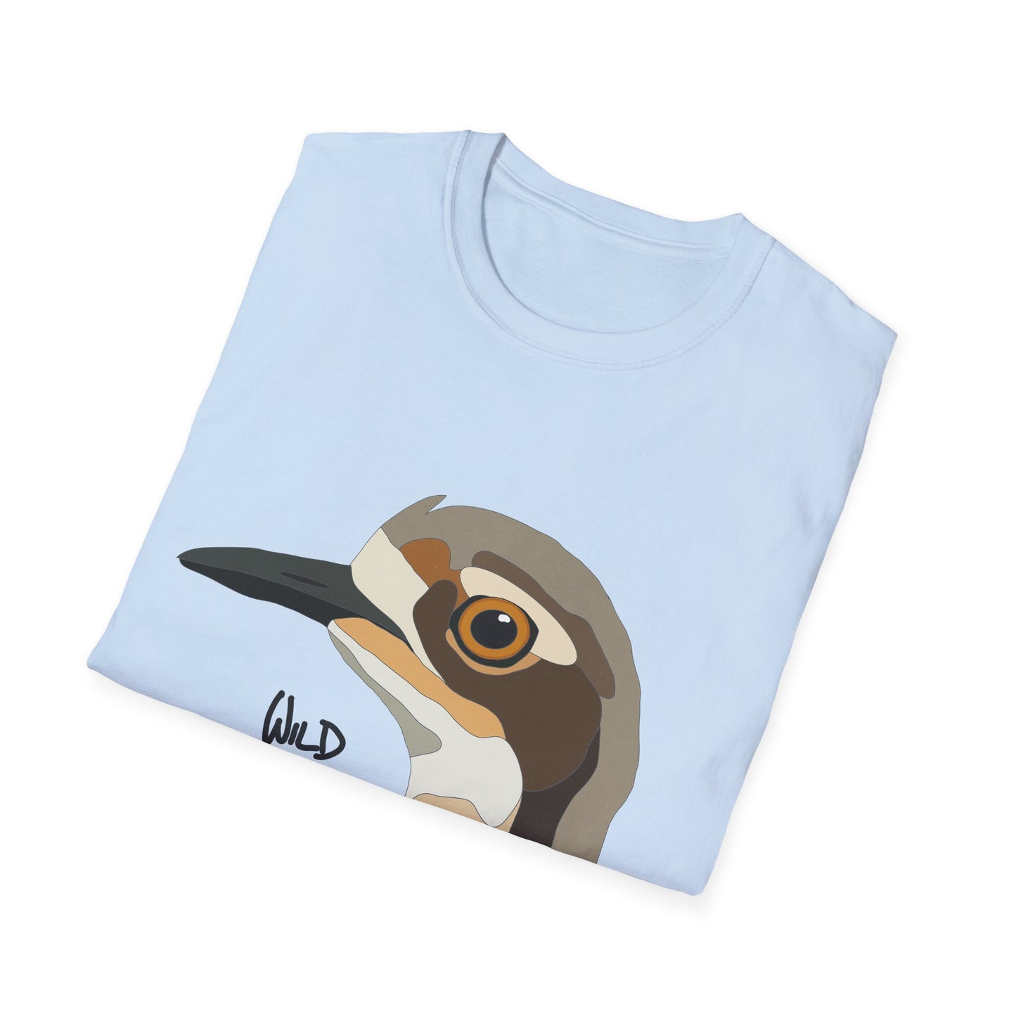 Bush Stone-curlew Head - Unisex Softstyle T-Shirt