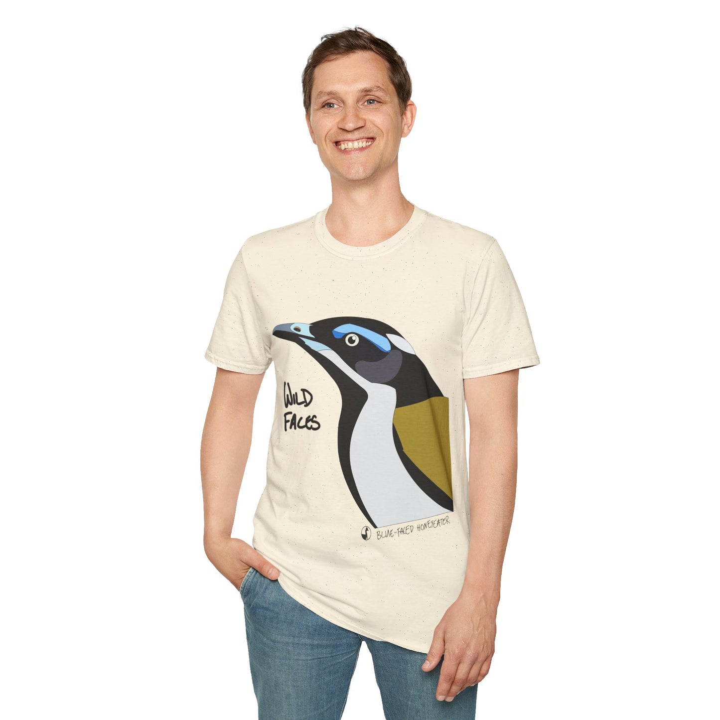 Blue-faced Honeyeater - Unisex Softstyle T-Shirt