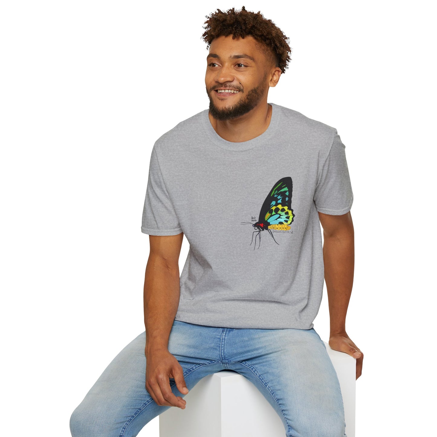 Birdwing Butterfly - Small design - Unisex Softstyle T-Shirt