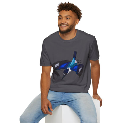 Forest Kingfisher (flying) - Unisex Softstyle T-Shirt