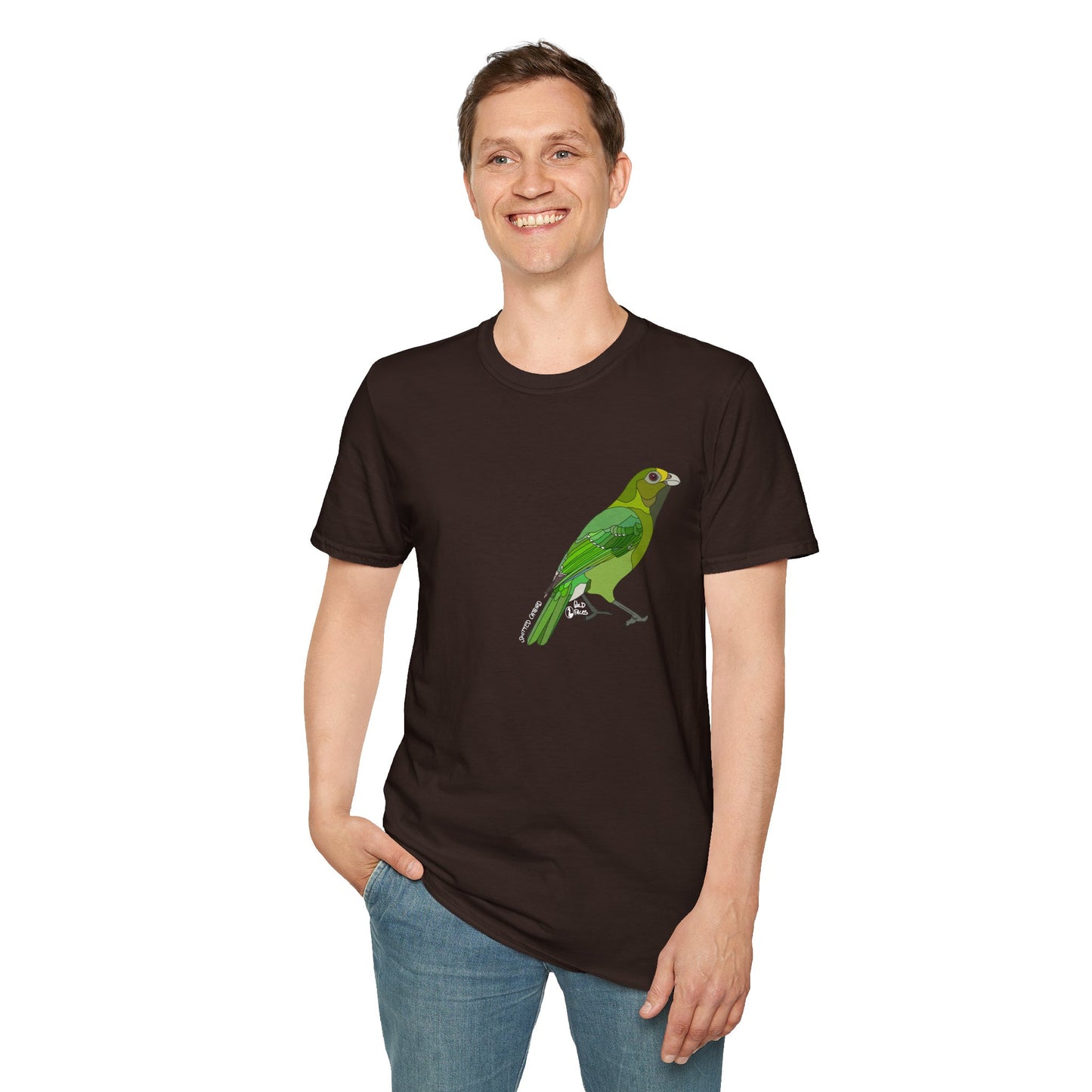 Spotted Catbird - Small design - Unisex Softstyle T-Shirt