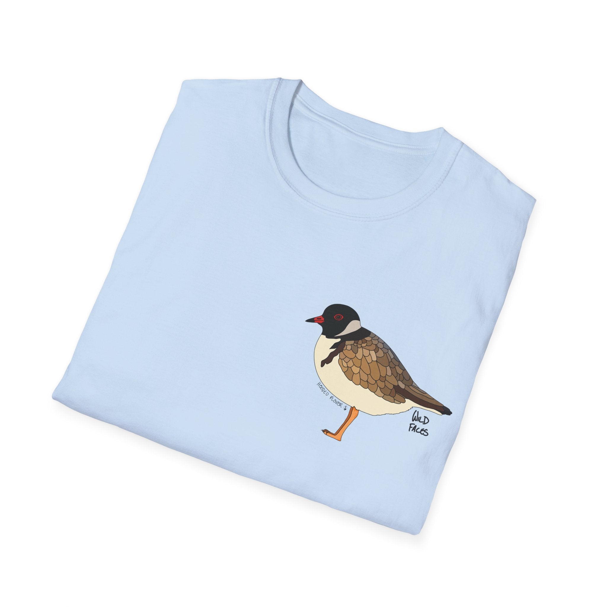 Hooded Plover - Small design - Unisex Softstyle T-Shirt Printify