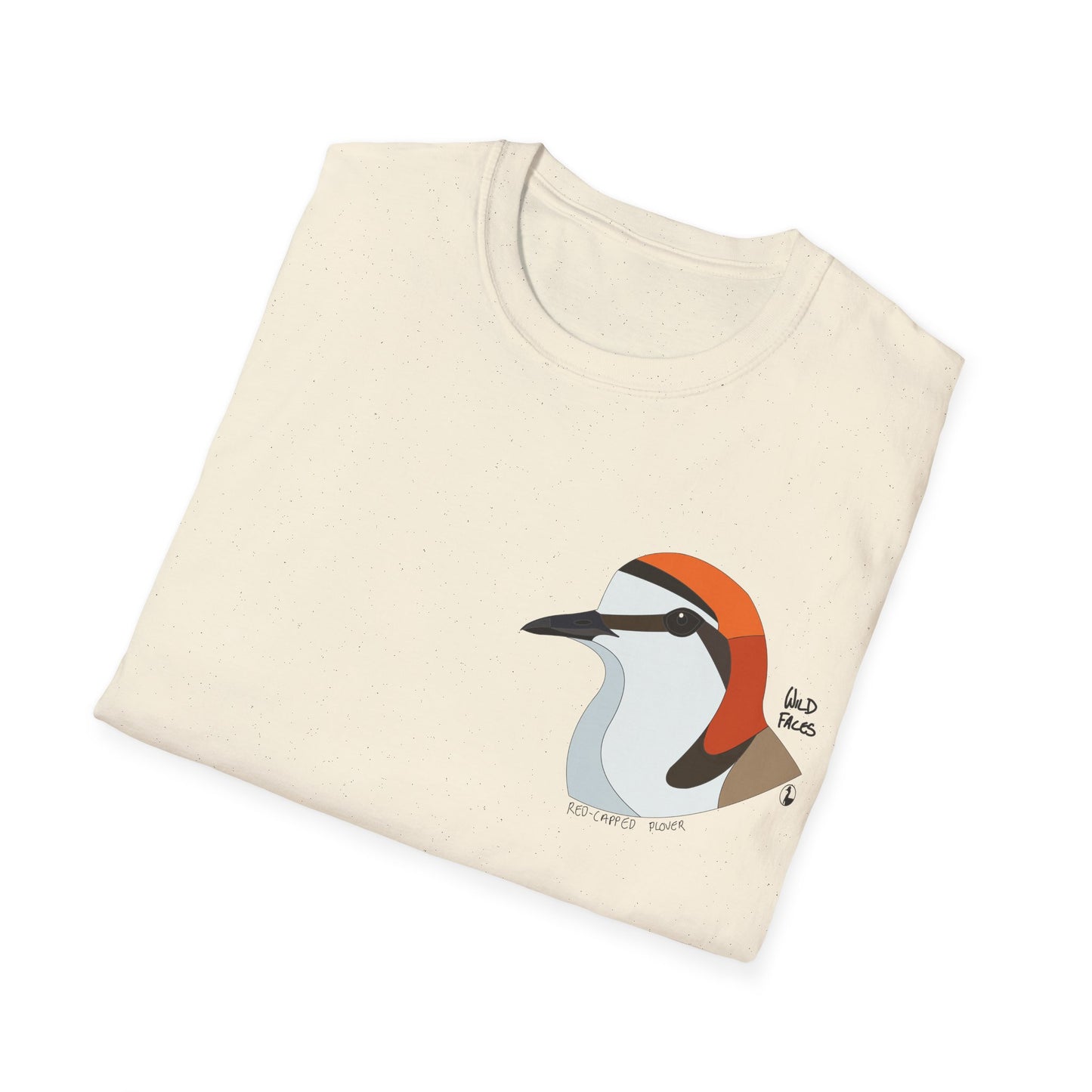 Red-capped Plover- Small design - Unisex Softstyle T-Shirt