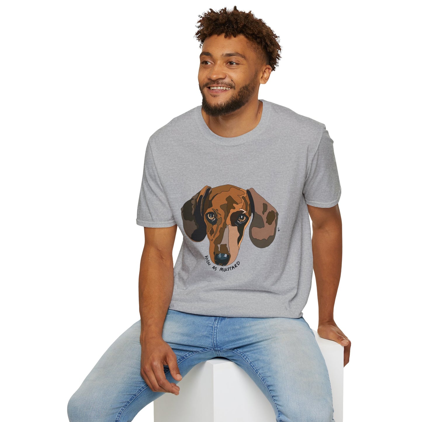 Dachshund (Keen as mustard) - Unisex Softstyle T-Shirt
