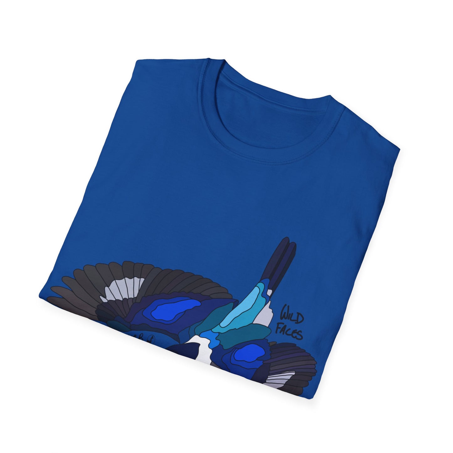 Forest Kingfisher (flying) - Unisex Softstyle T-Shirt