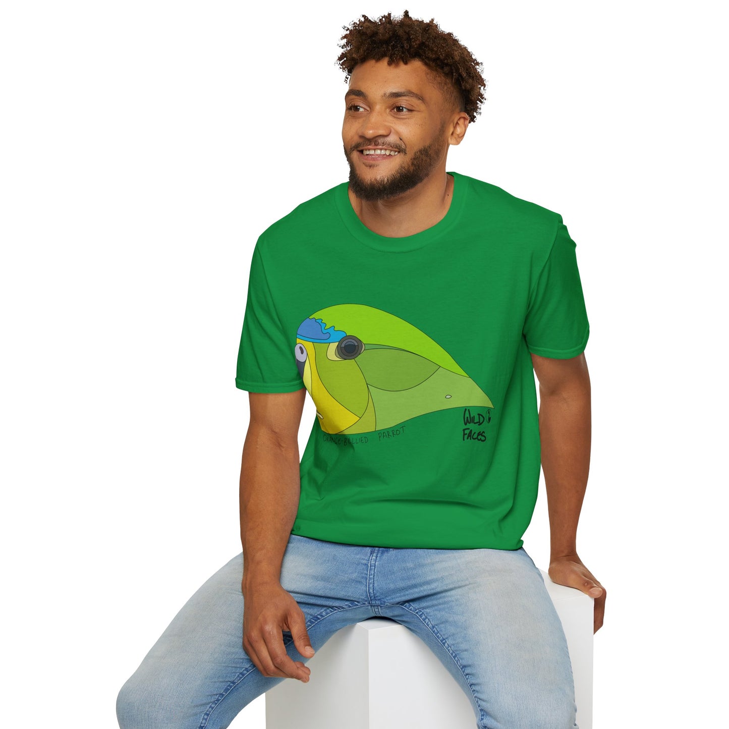 Orange-bellied Parrot - Unisex Softstyle T-Shirt