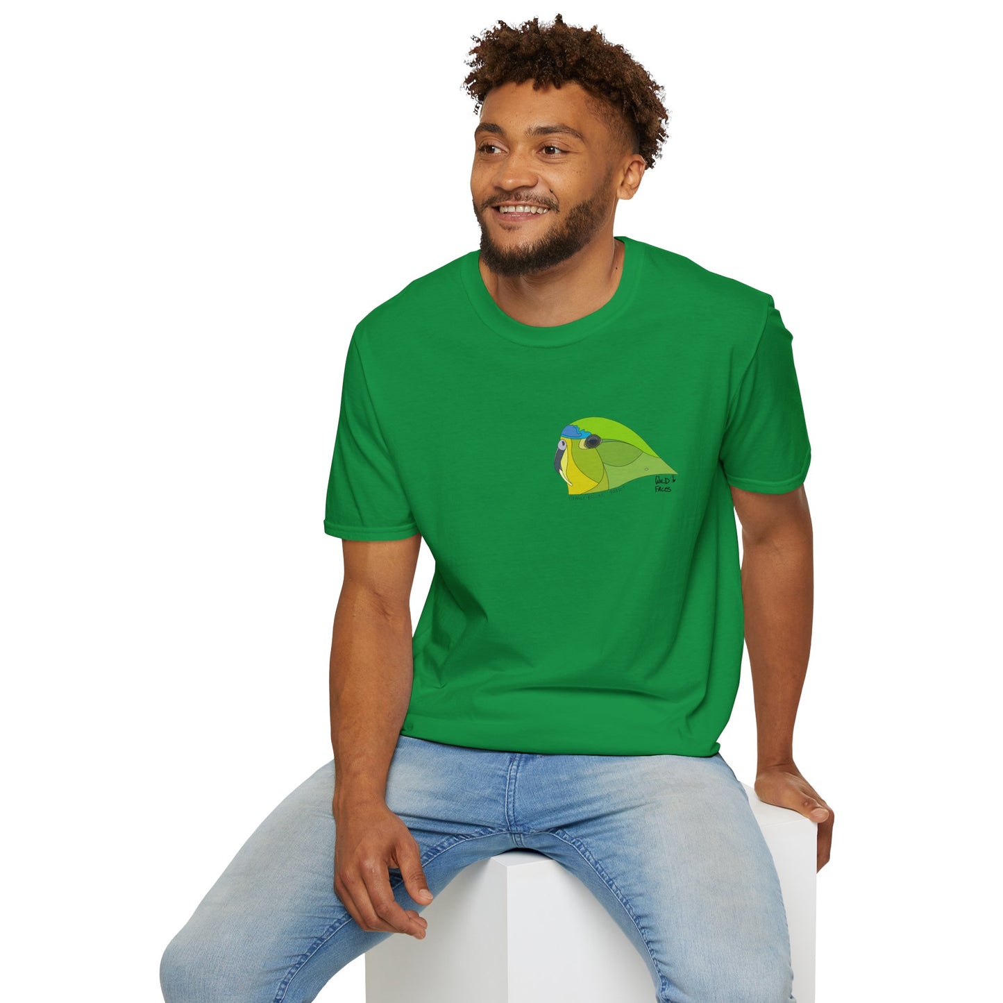 Orange-bellied Parrot - Small design- Unisex Softstyle T-Shirt