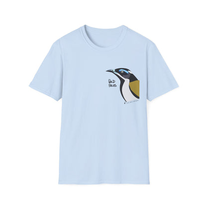 Blue-faced Honeyeater- Small design - Unisex Softstyle T-Shirt