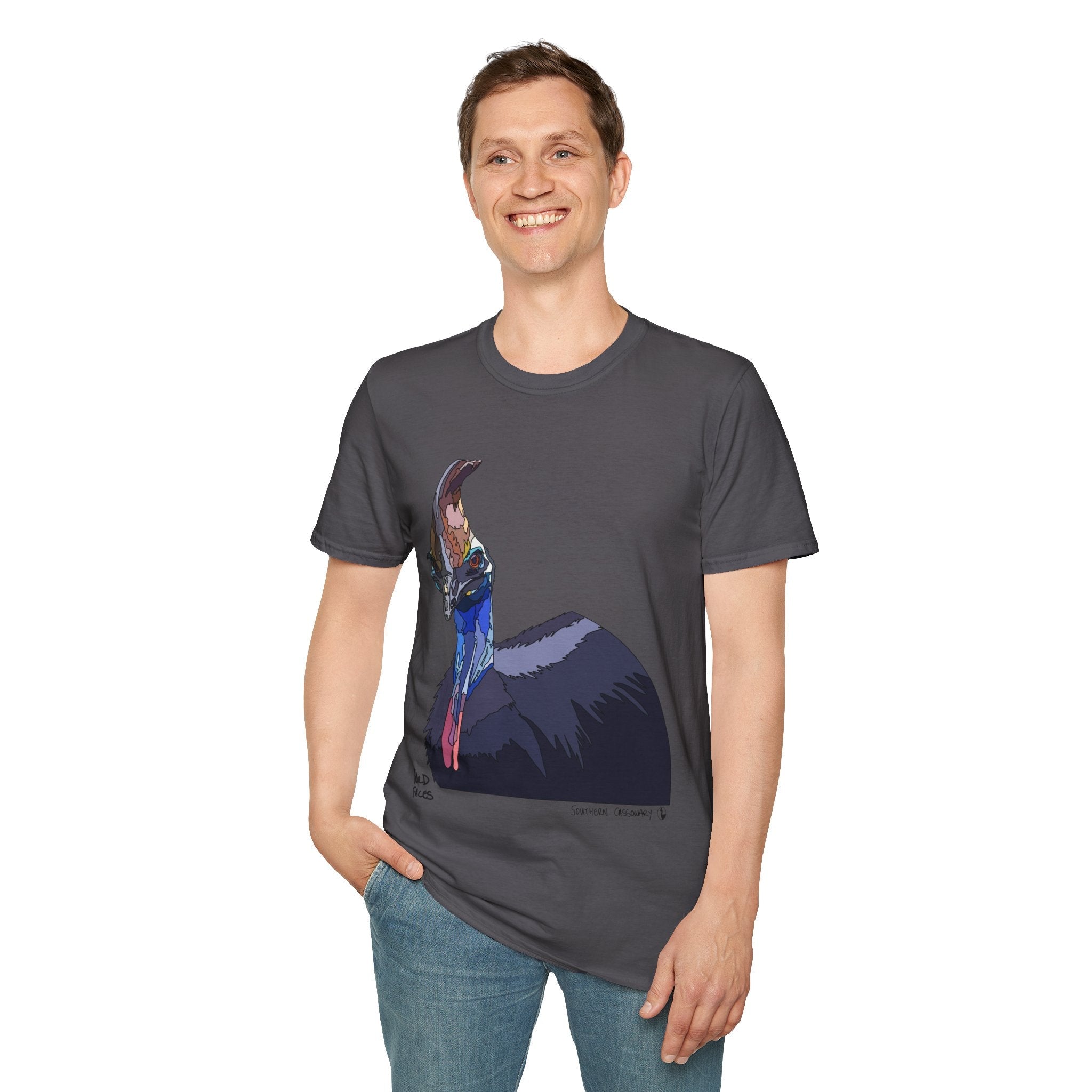 Southern Cassowary - Unisex Softstyle T-Shirt Printify