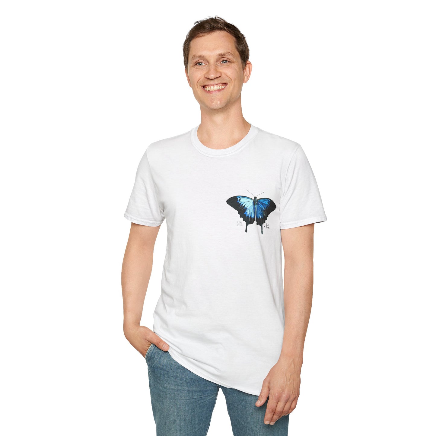 Ulysses Butterfly - Small design - Unisex Softstyle T-Shirt Printify