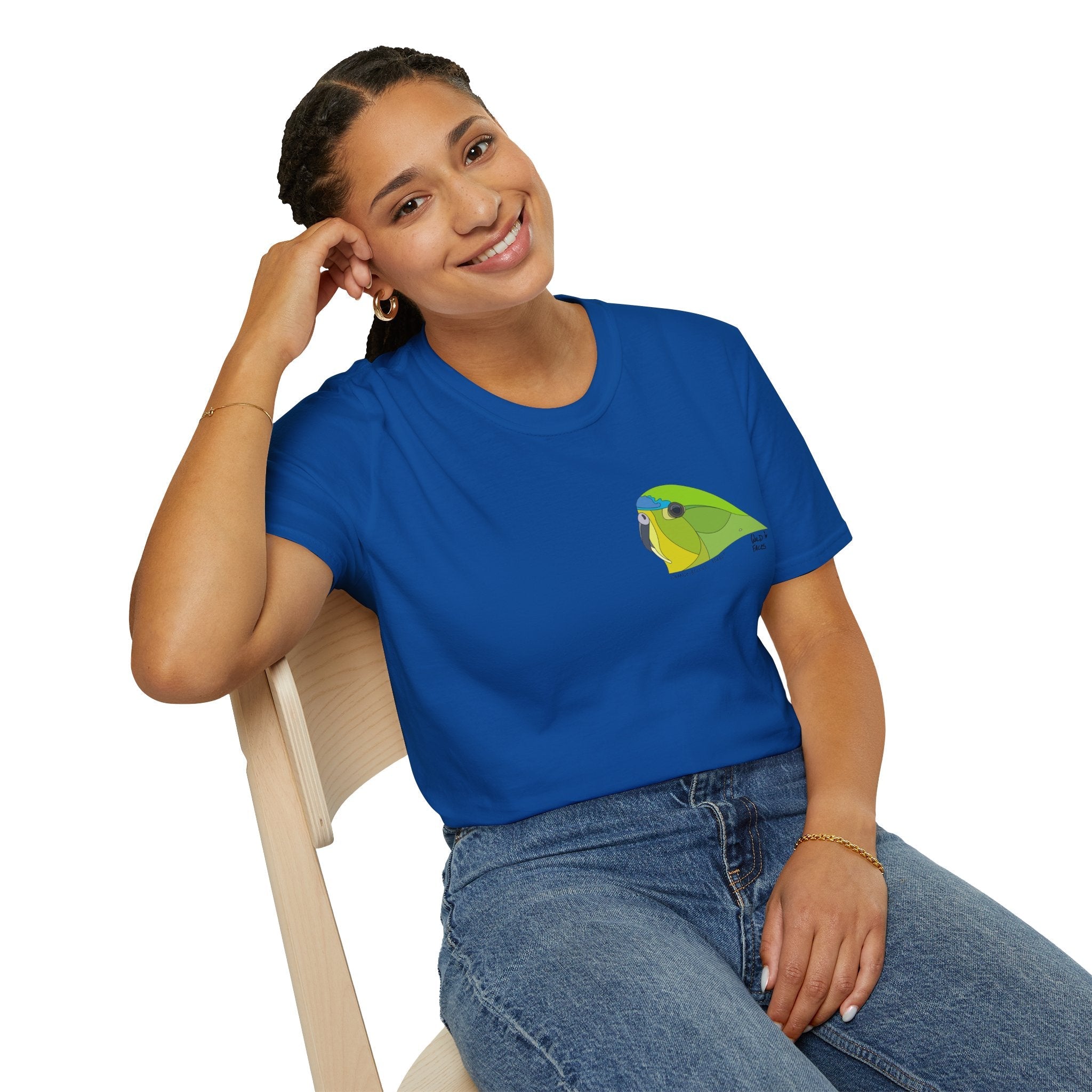 Orange-bellied Parrot - Small design- Unisex Softstyle T-Shirt Printify