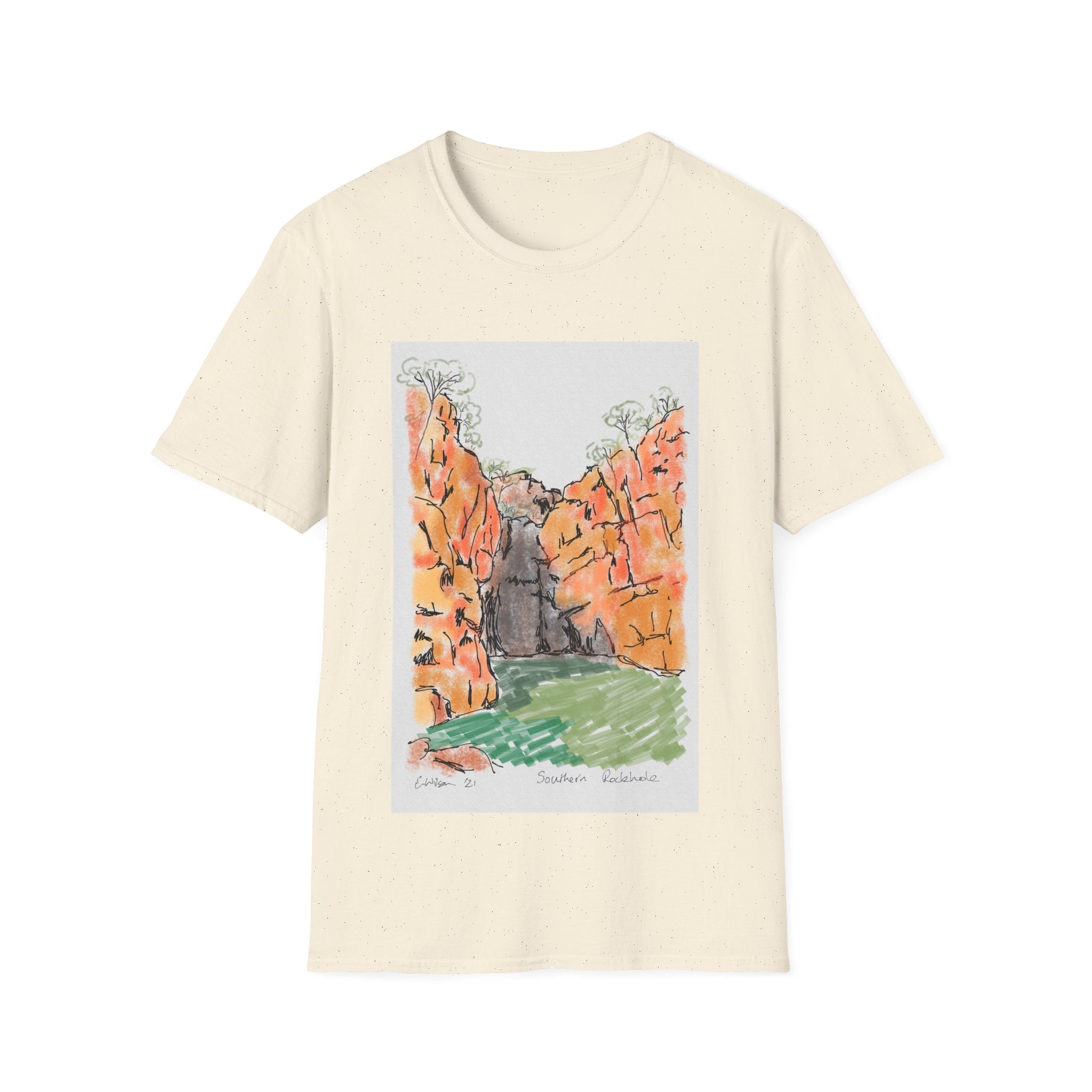 Southern Rockhole, Nitmiluk- Unisex Softstyle T-Shirt Printify