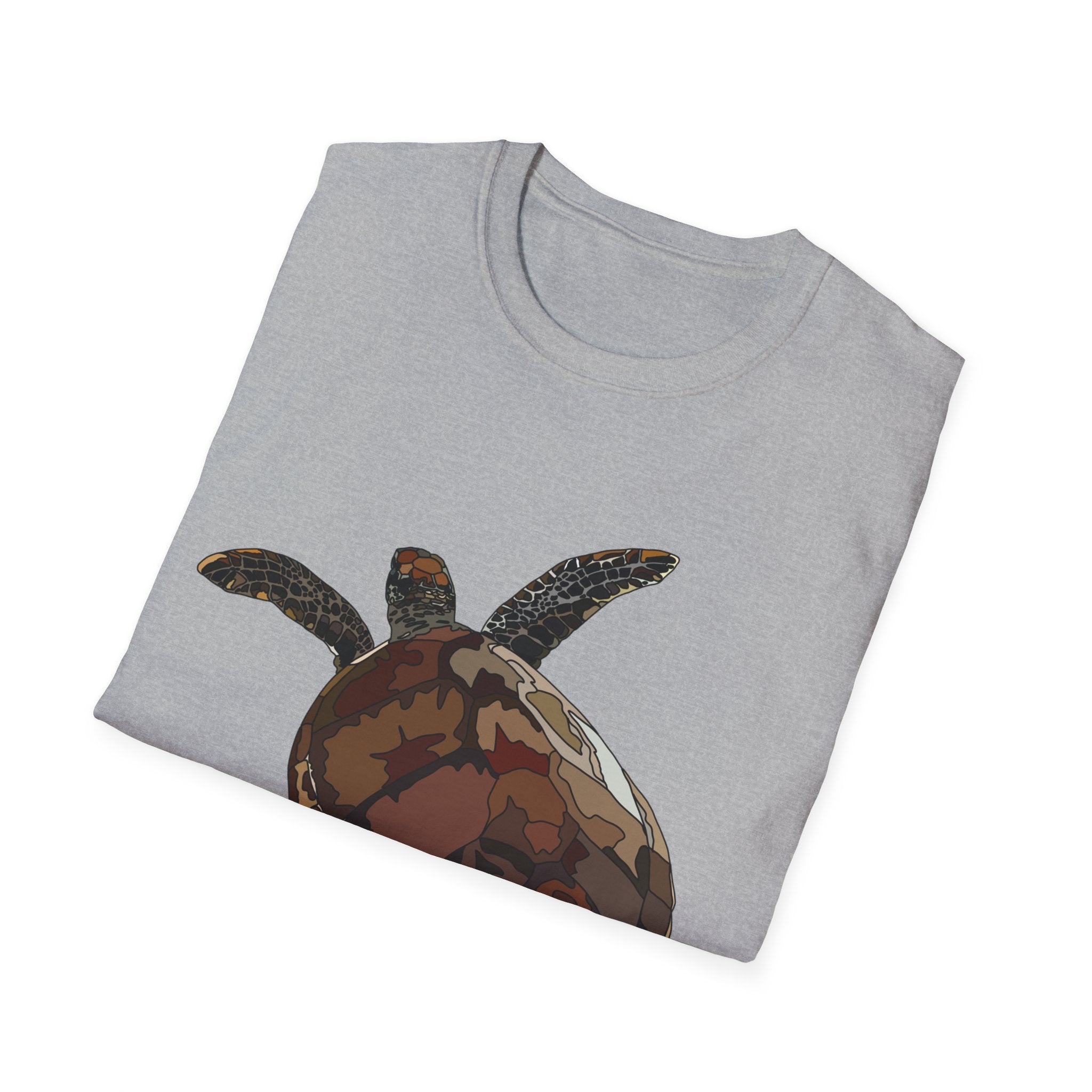 Green Turtle - Unisex Softstyle T-Shirt Printify