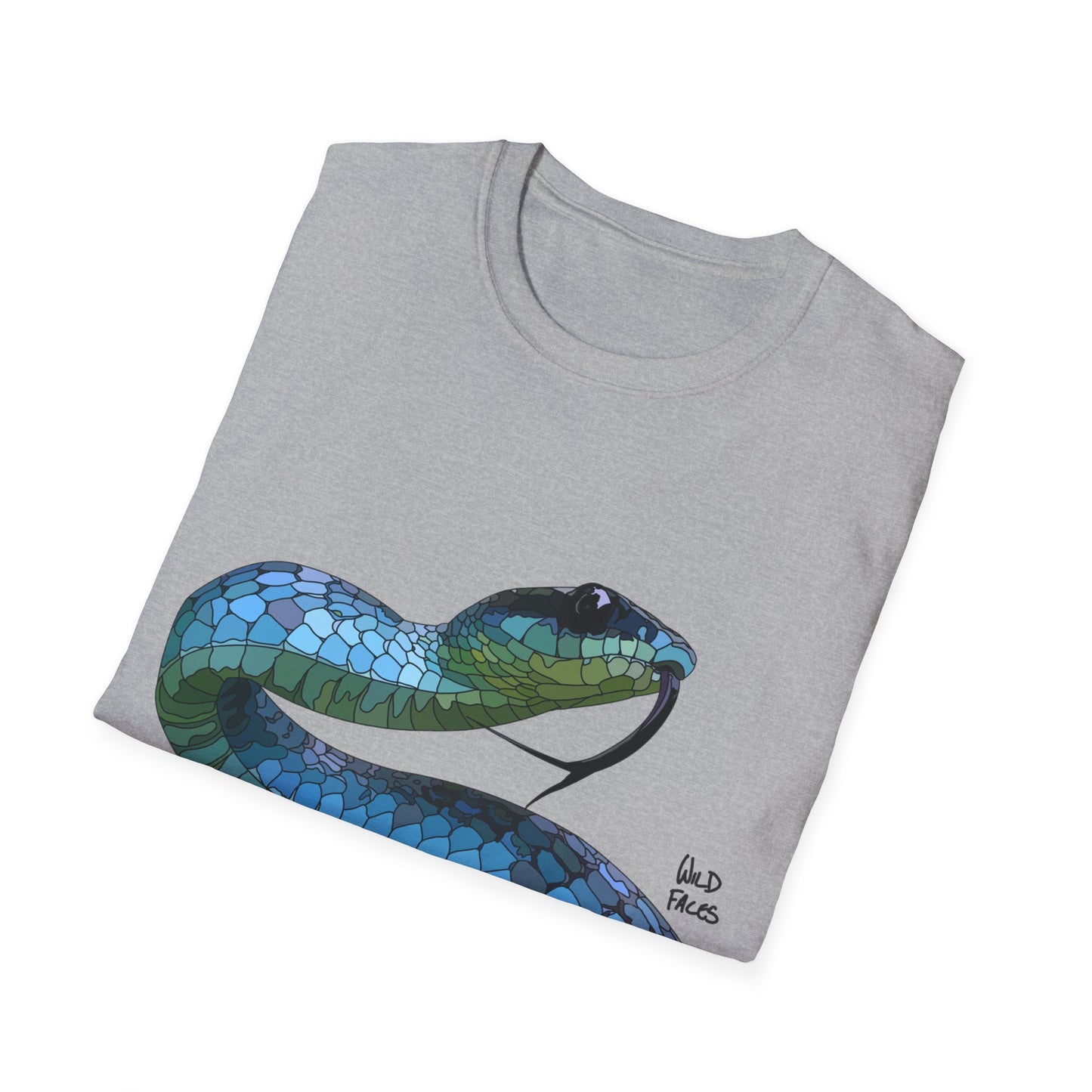 Blue Phase Common Tree-Snake - Unisex Softstyle T-Shirt