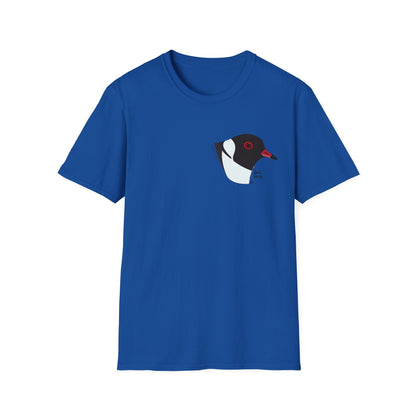 Hooded Plover Head-Small design- Unisex Softstyle T-Shirt