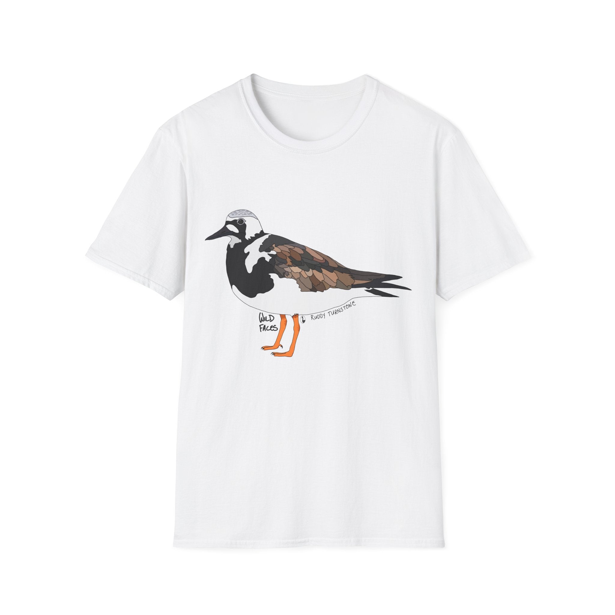 Ruddy Turnstone- large design - Unisex Softstyle T-Shirt Printify