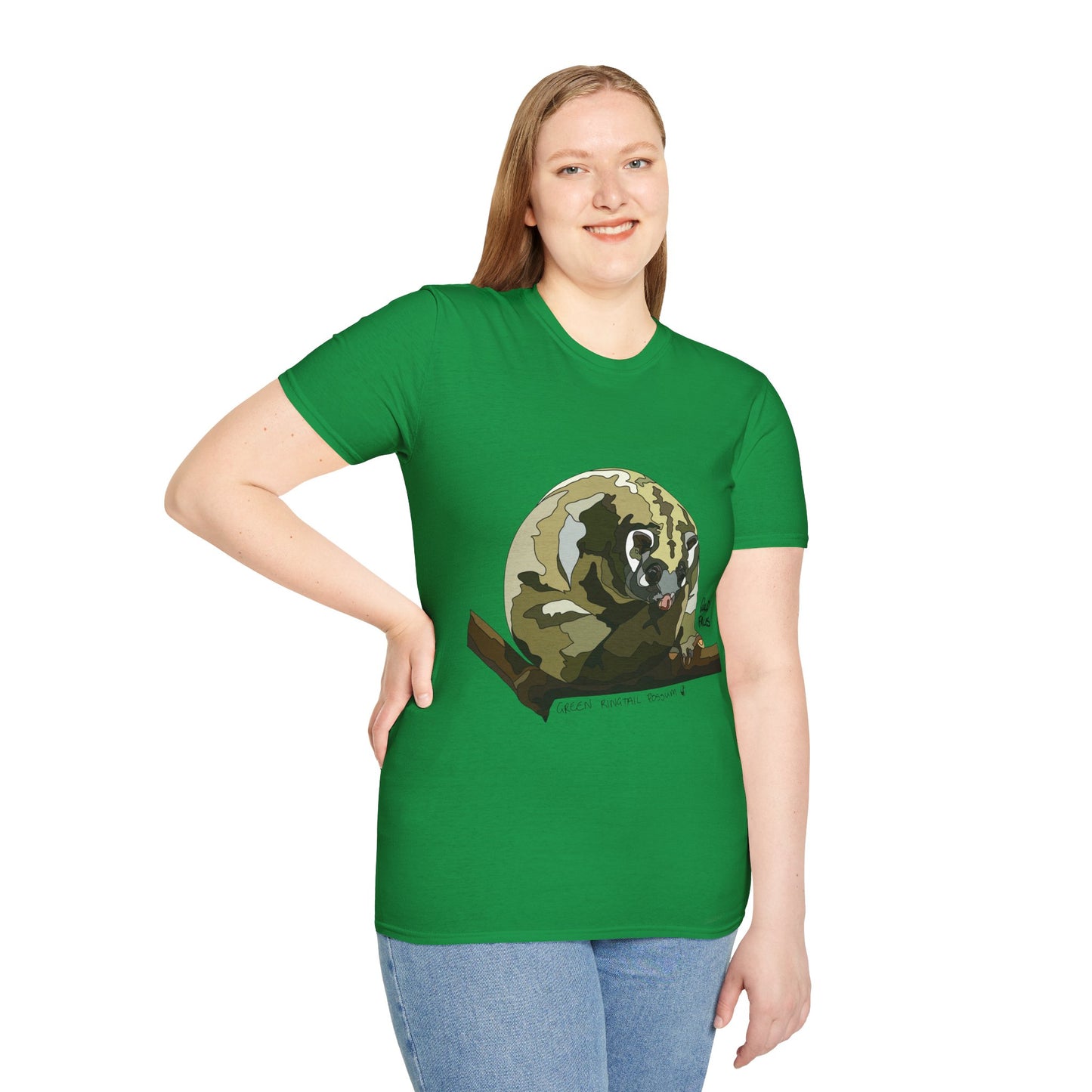 Green Ringtail Possum - Unisex Softstyle T-Shirt