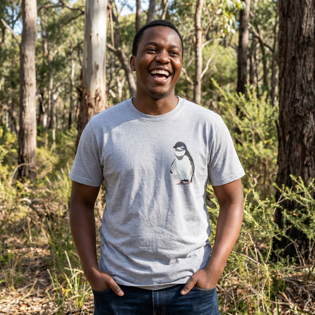 Little Penguin - Small design - Unisex Softstyle T-Shirt