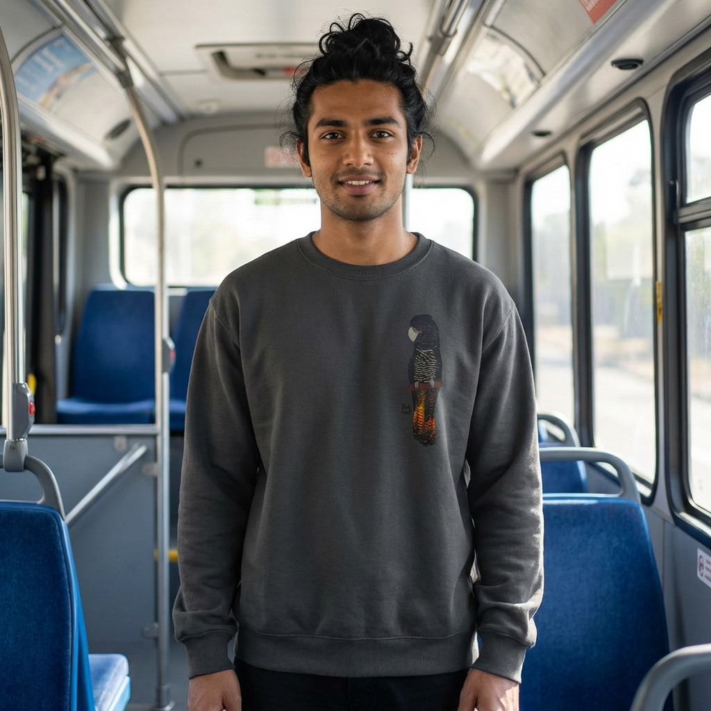 Red-tailed Black Cockatoo | Unisex Heavy Blend™ Crewneck