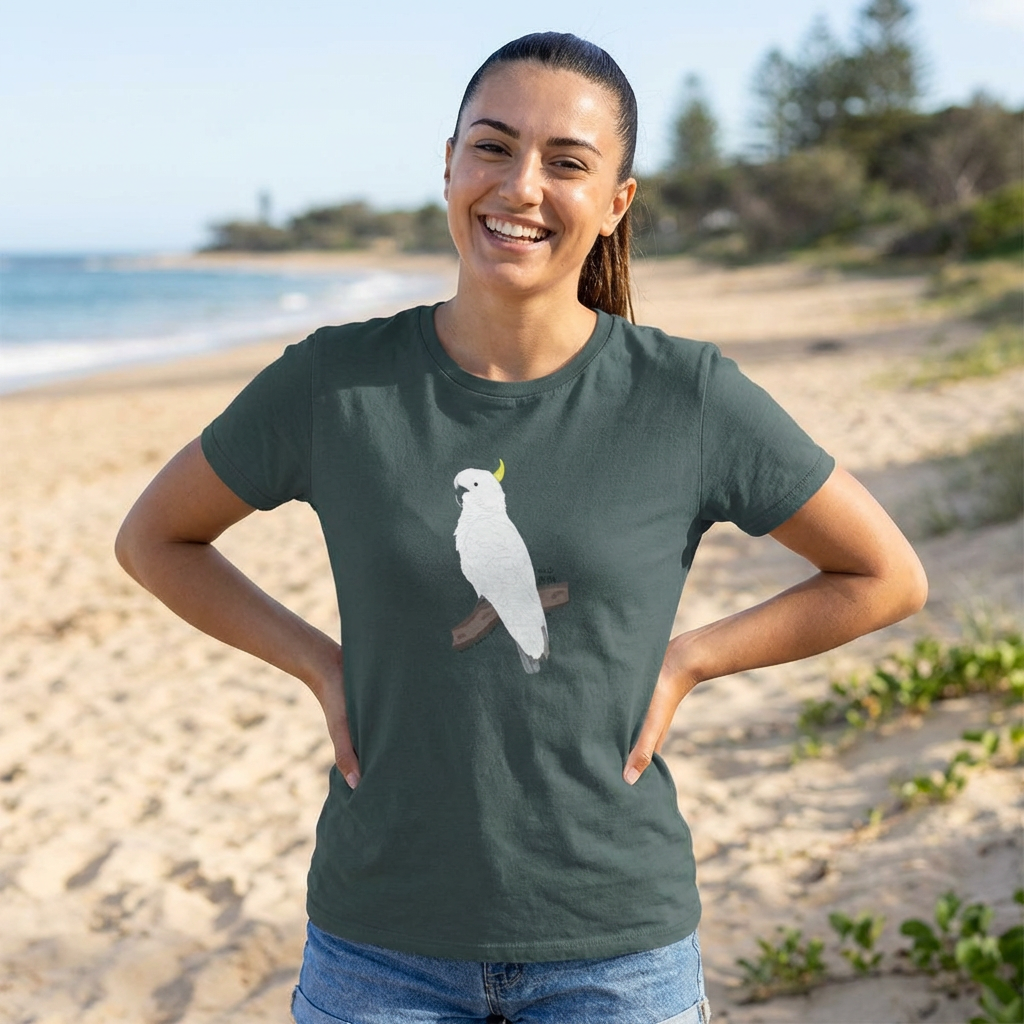 Sulphur-crested Cockatoo - Women's Midweight Cotton Tee