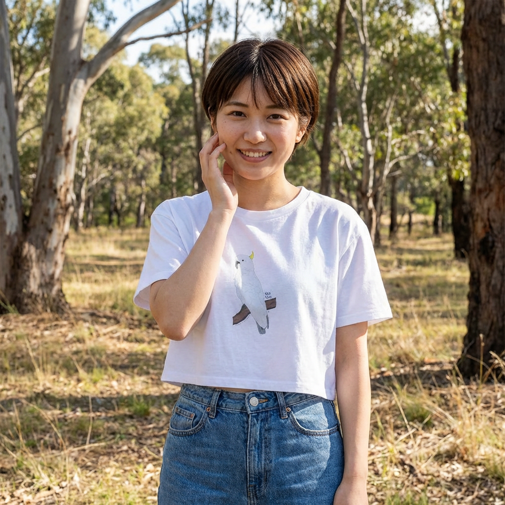 Sulphur-crested Cockatoo - Women's Crop Tee
