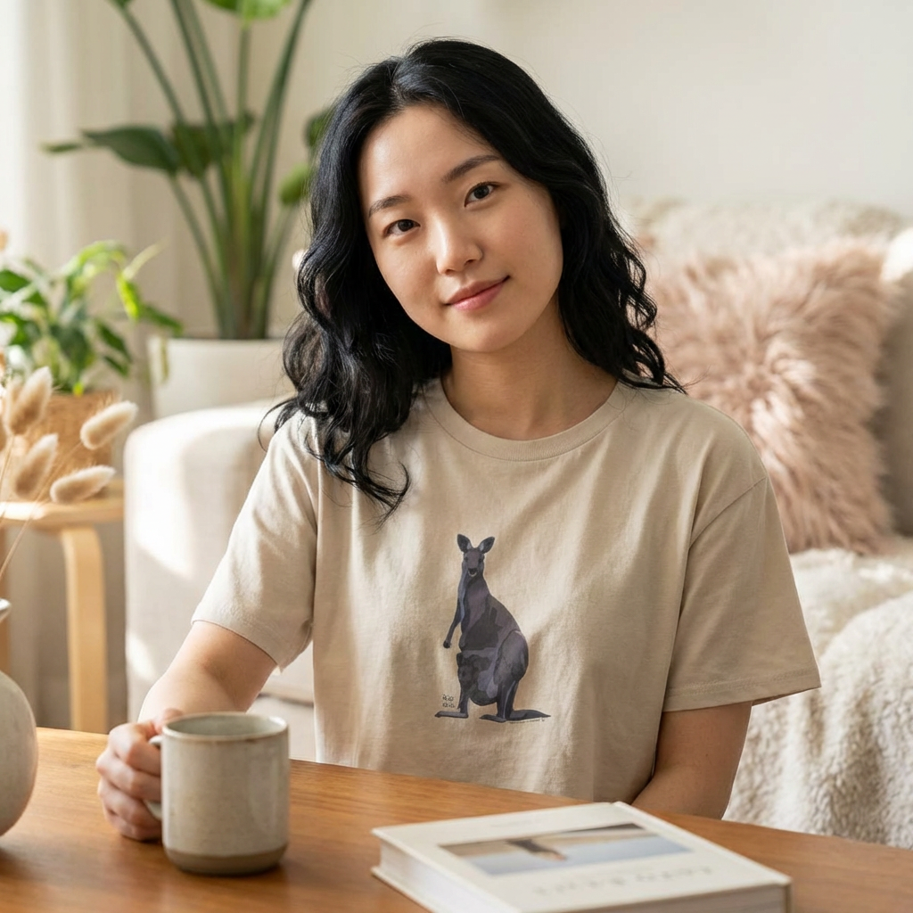 Eastern Grey Kangaroo (with joey) - Women's Crop Tee