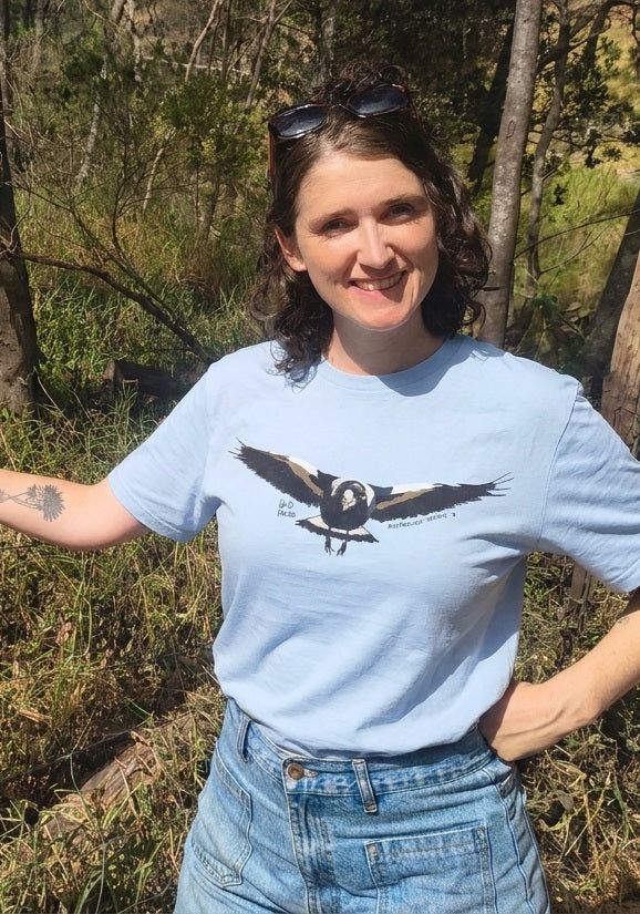 Australian Magpie (swooping) - Unisex Softstyle T-Shirt