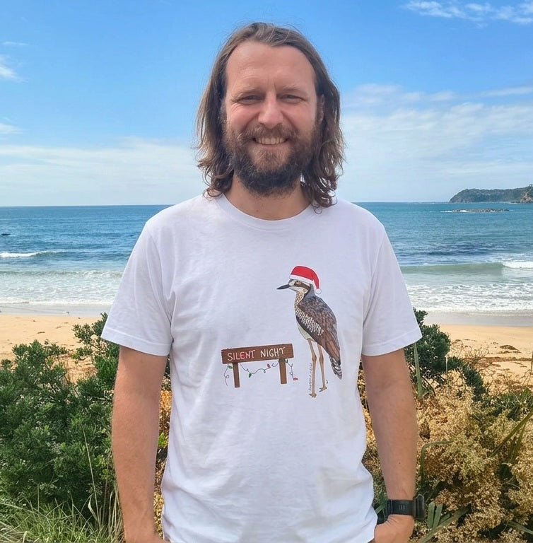 Christmas Bush Stone-curlew- Small design - Unisex Softstyle T-Shirt