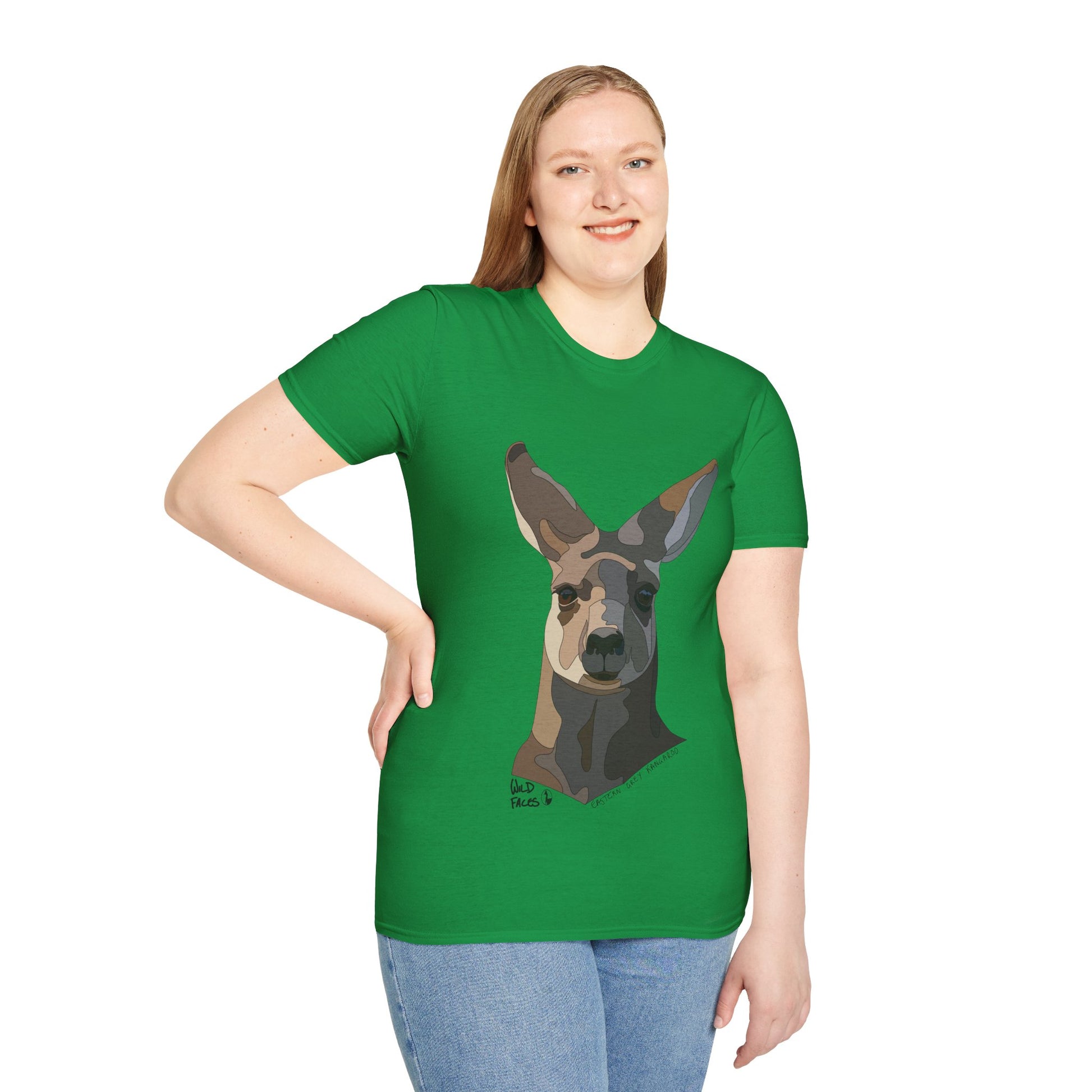 Eastern Grey Kangaroo - Unisex Softstyle T-Shirt Printify