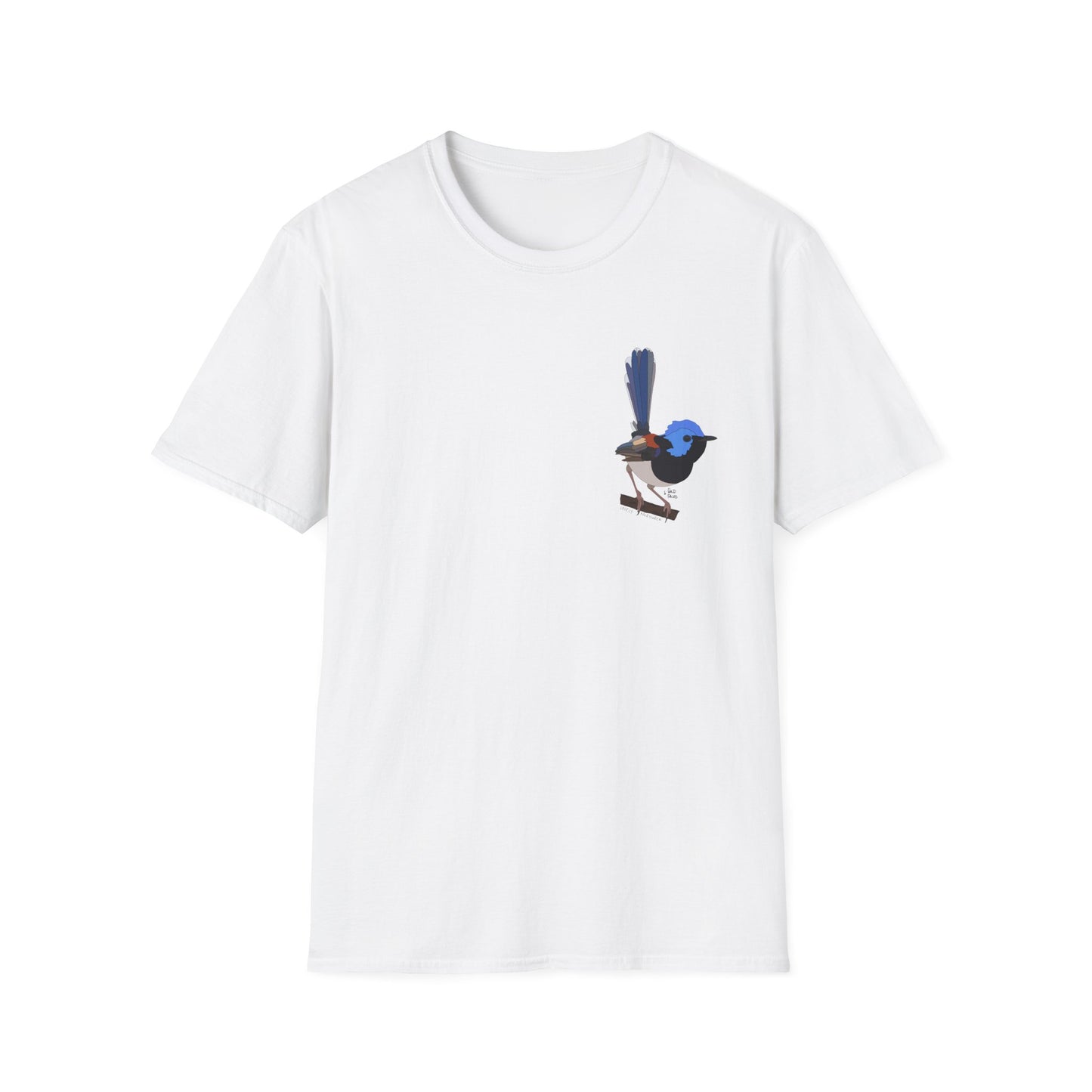 Lovely Fairy-wren - Small design - Unisex Softstyle T-Shirt