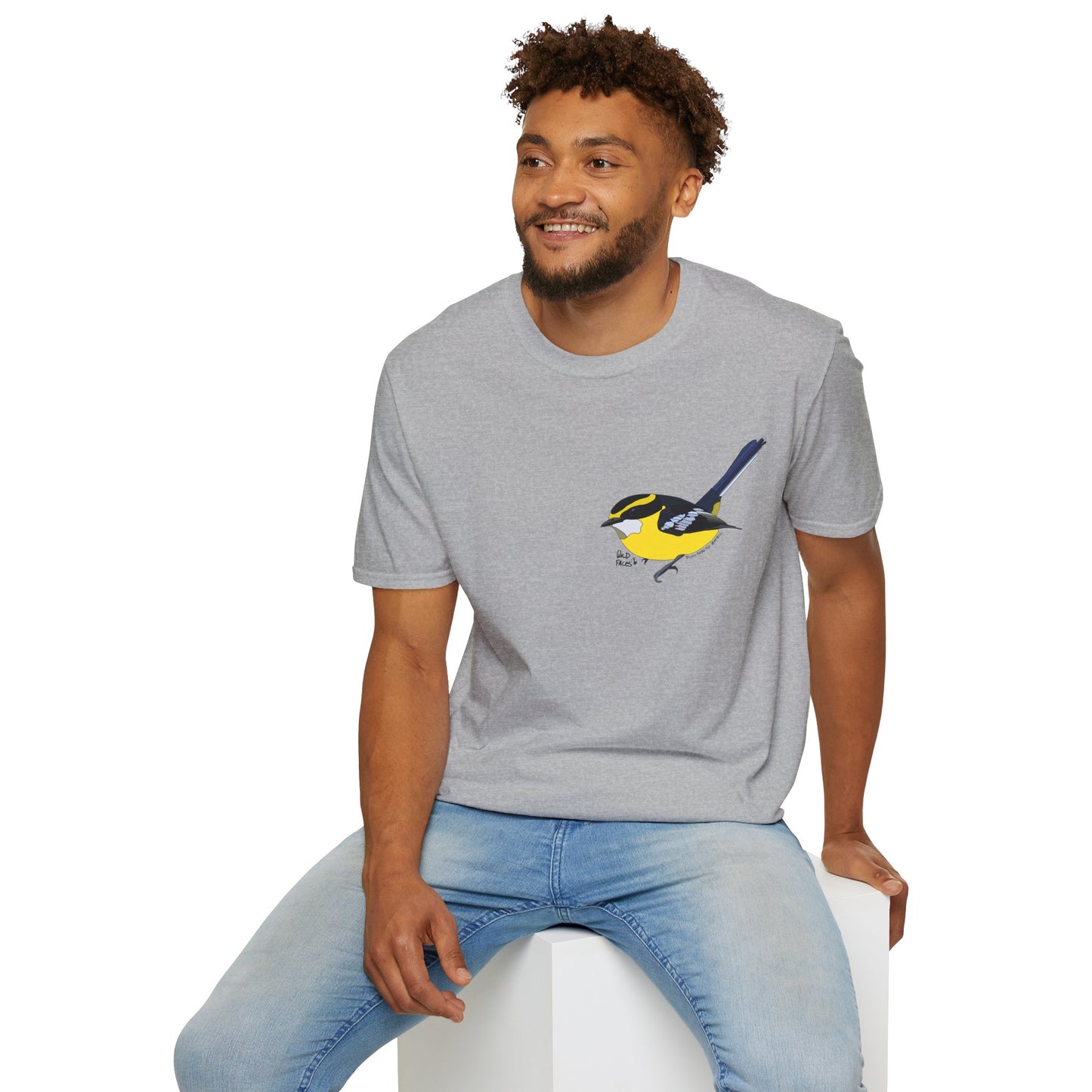 Yellow-breasted Boatbill - Small design - Unisex Softstyle T-Shirt