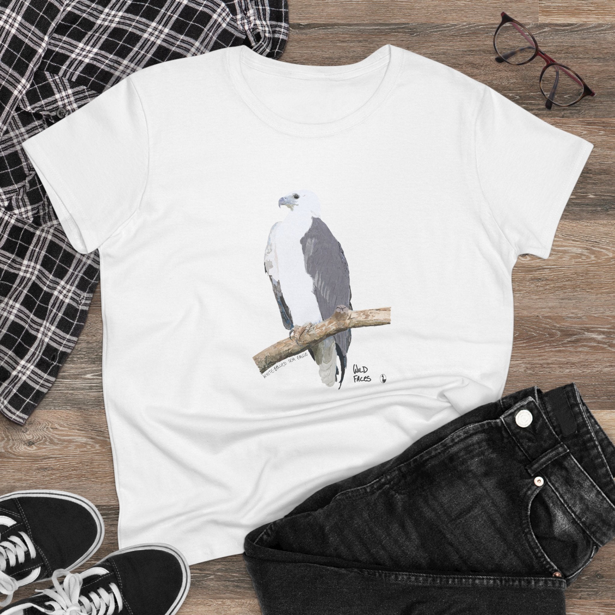 White-bellied Sea Eagle - Women's Midweight Cotton Tee Printify