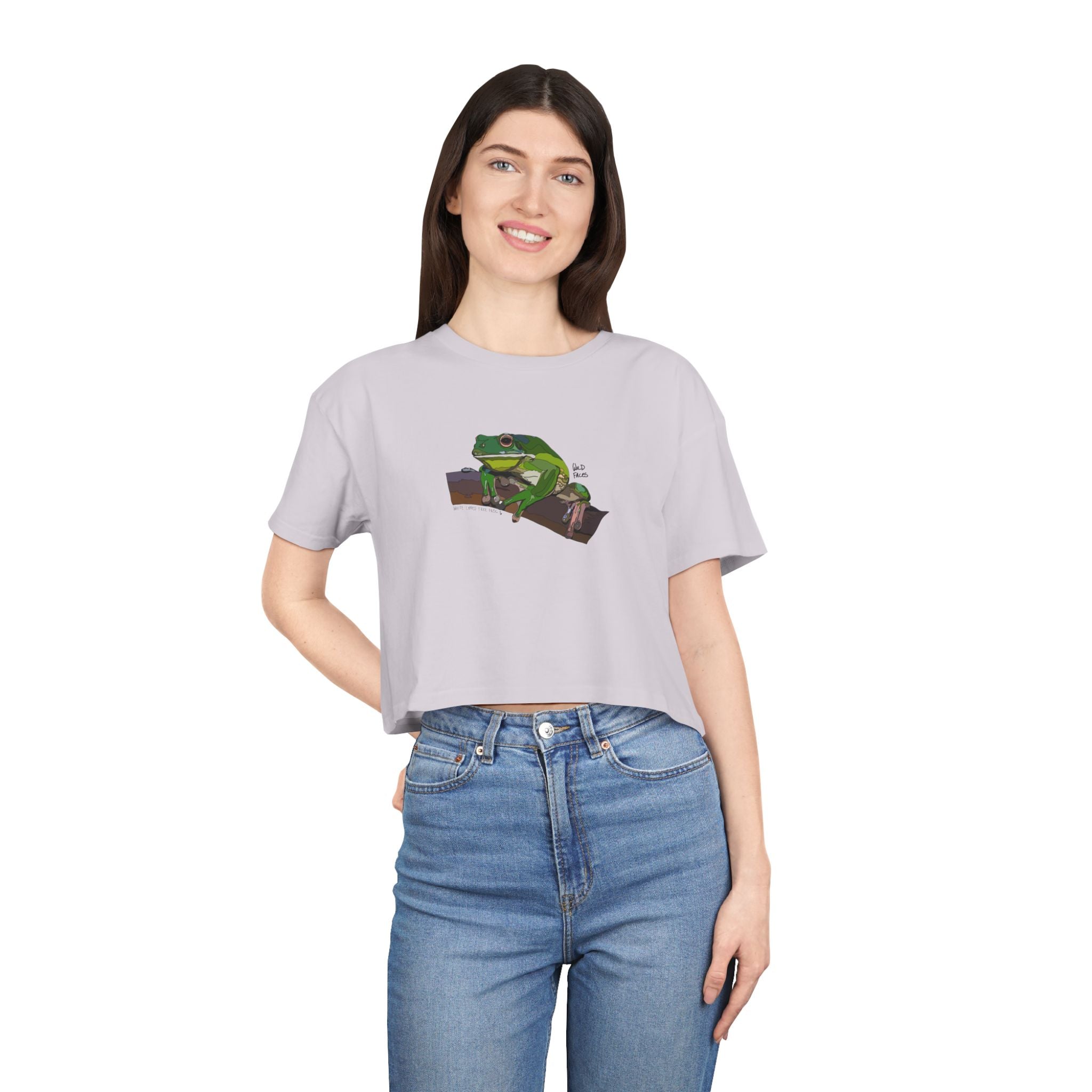White-lipped Tree Frog - Women's Crop Tee