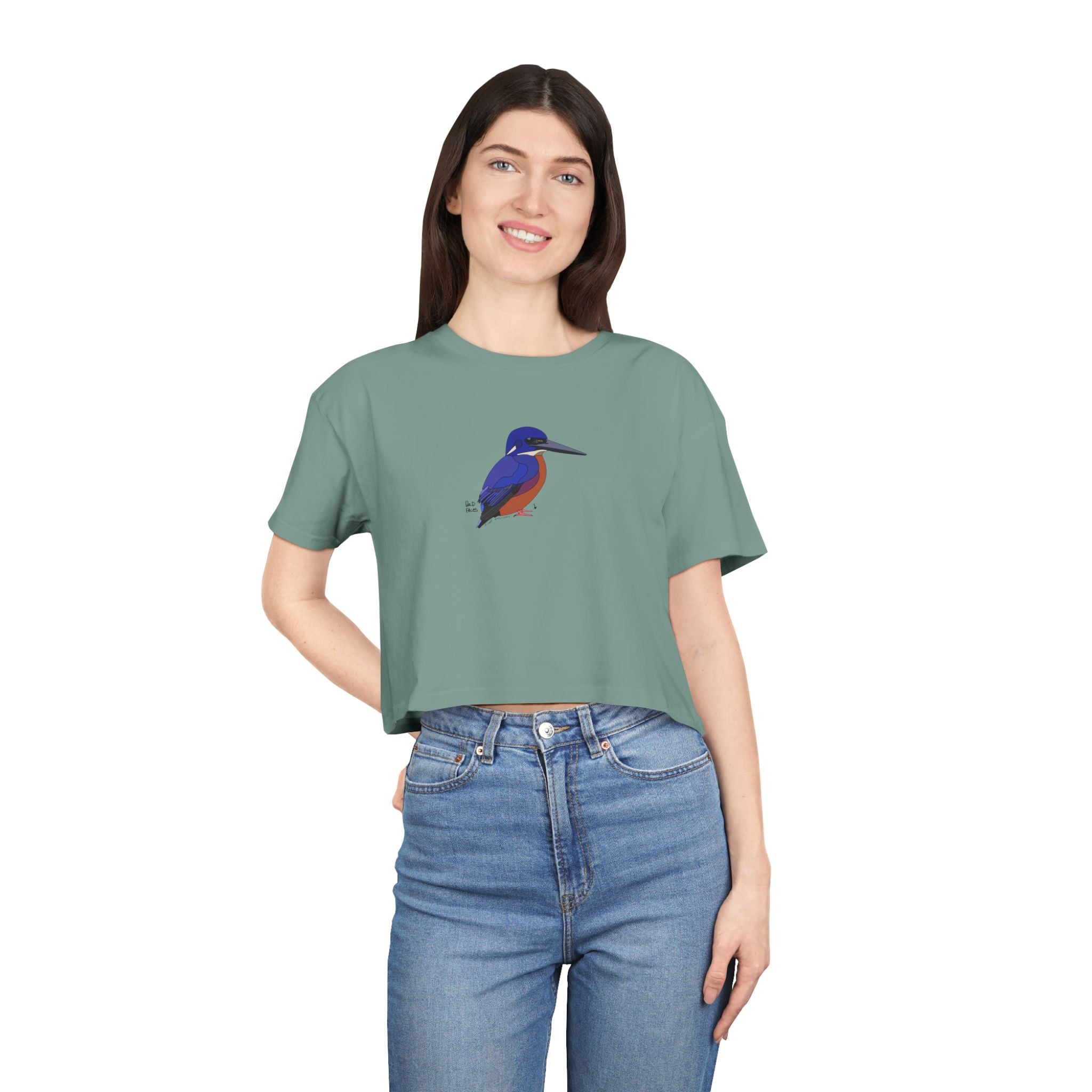 Azure Kingfisher - Women's Crop Tee