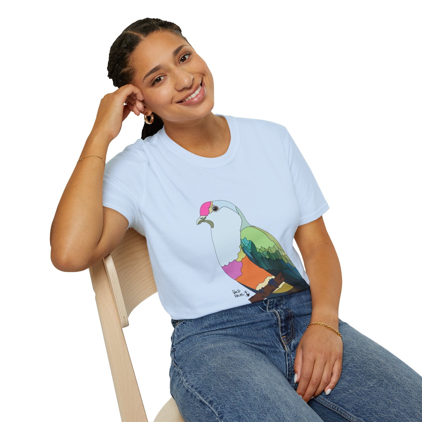 Rose-crowned Fruit Dove - Unisex Softstyle T-Shirt Printify