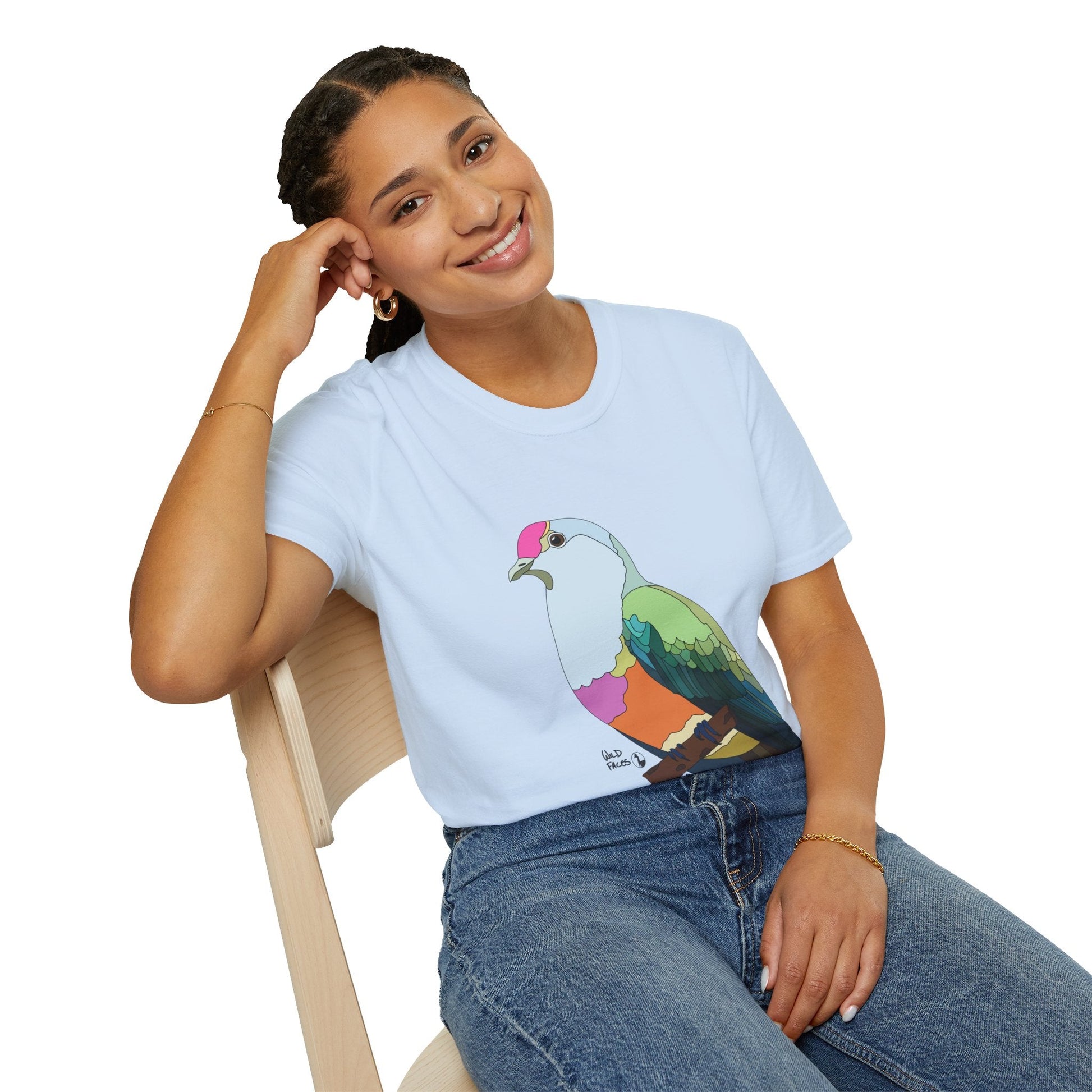 Rose-crowned Fruit Dove - Unisex Softstyle T-Shirt Printify