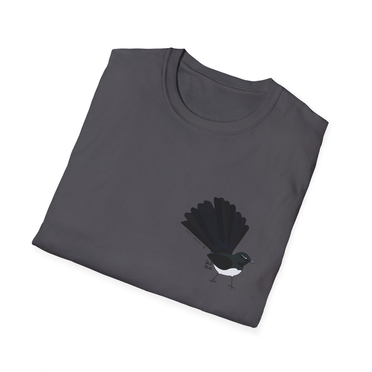 Willy Wagtail - Small design - Unisex Softstyle T-Shirt