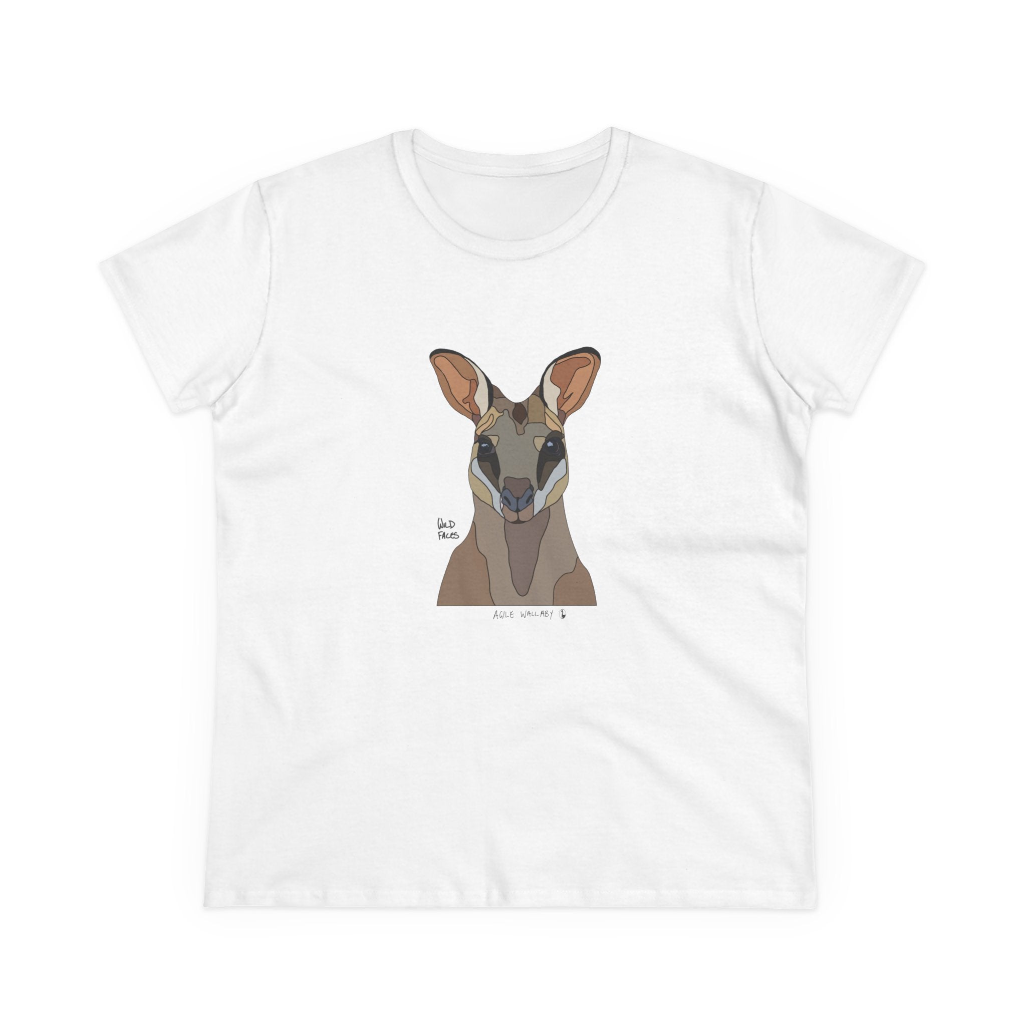Agile Wallaby - Women's Midweight Cotton Tee Printify