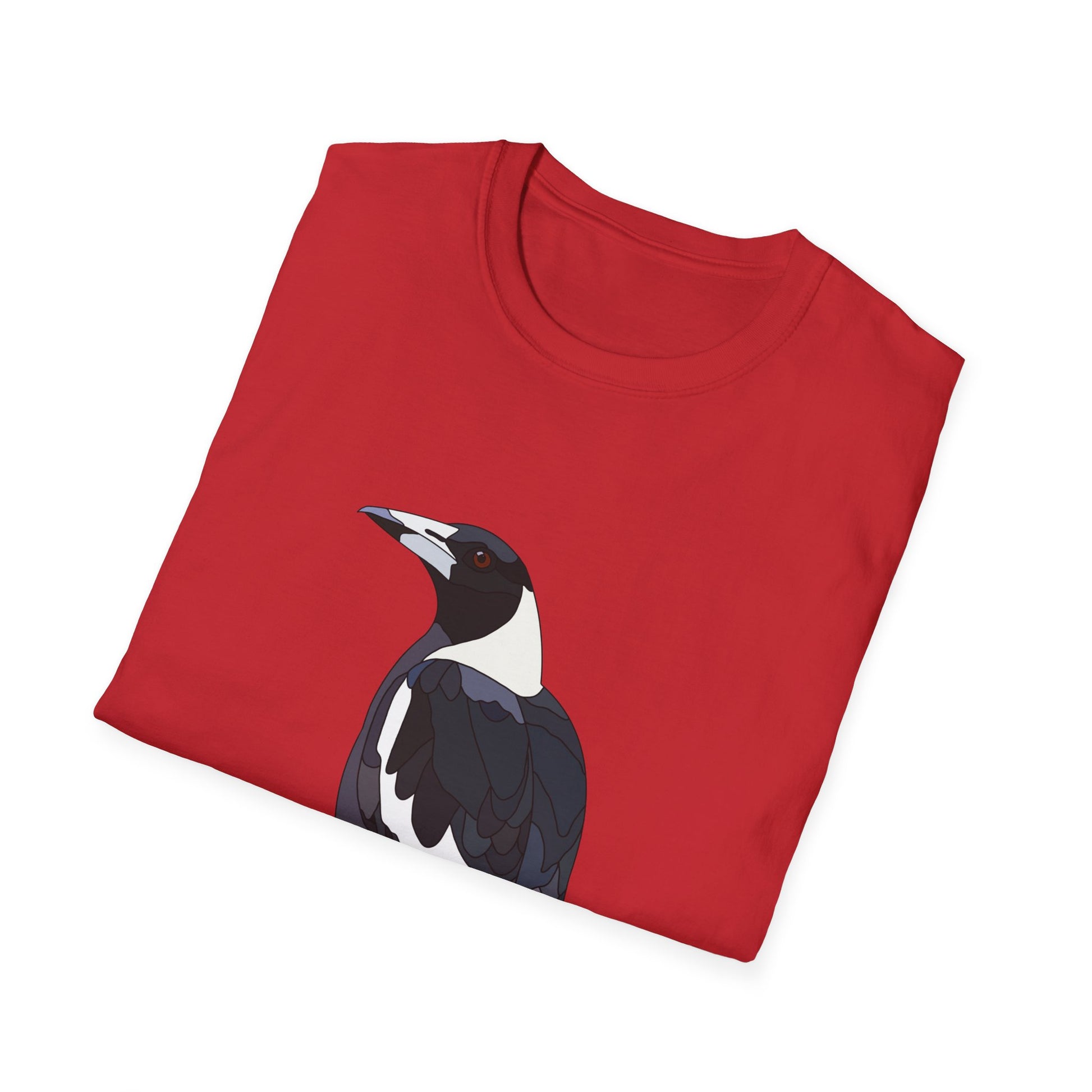 Australian Magpie - Unisex Softstyle T-Shirt Printify