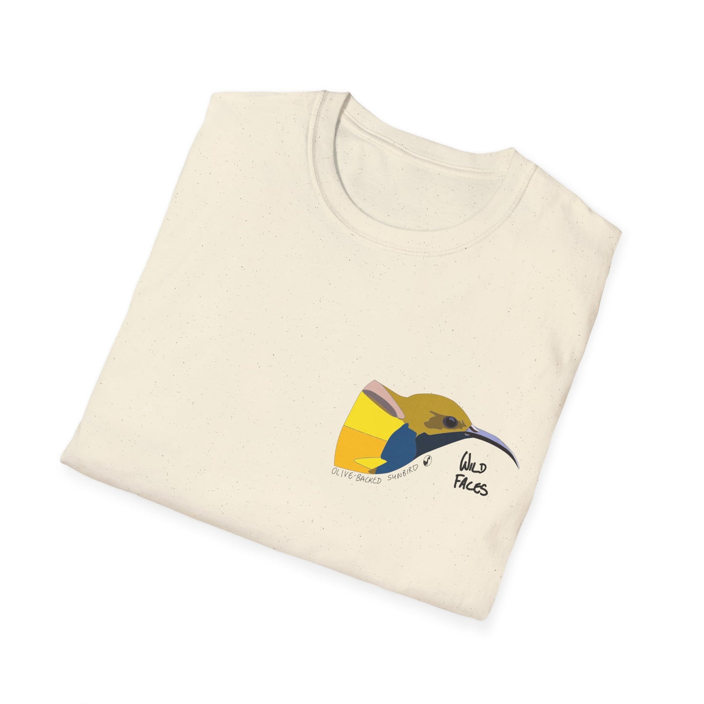 Olive-backed Sunbird - Small design - Unisex Softstyle T-Shirt Printify