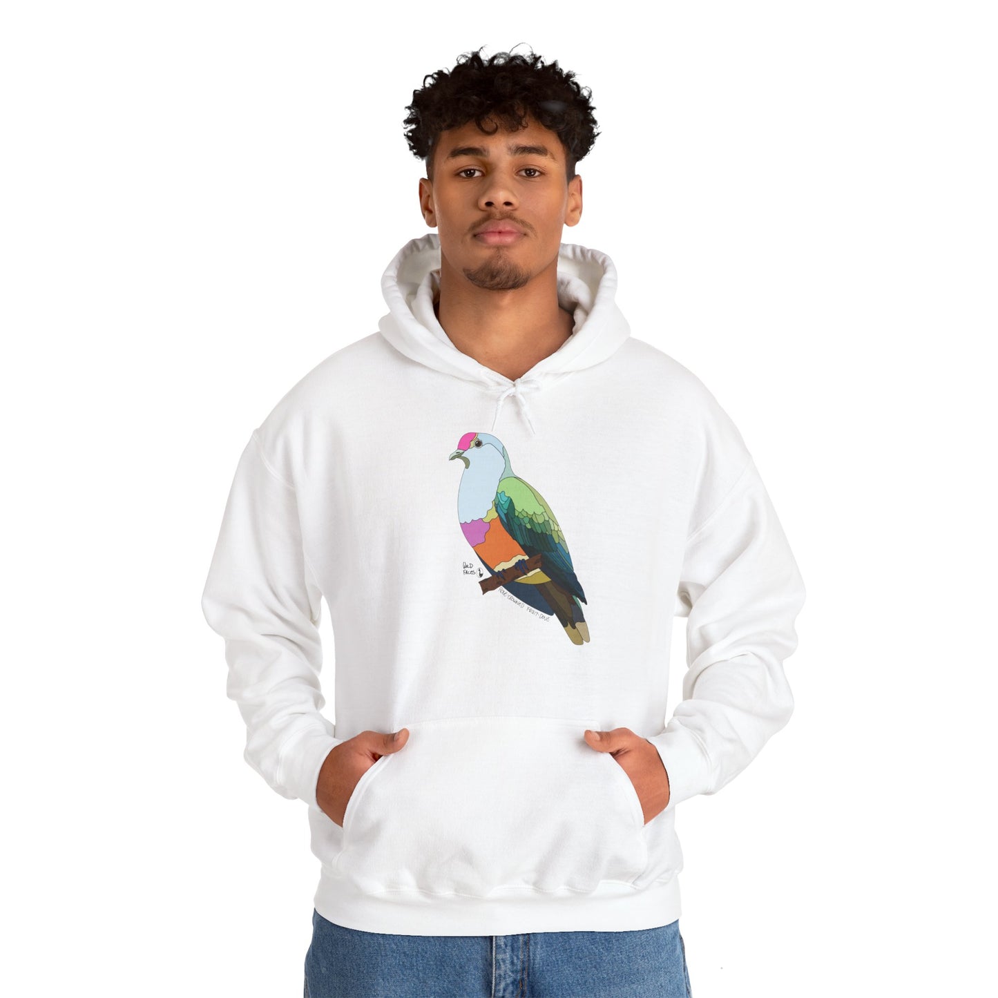 Rose-crowned Fruit Dove | Unisex Heavy Blend™ Hooded Sweatshirt