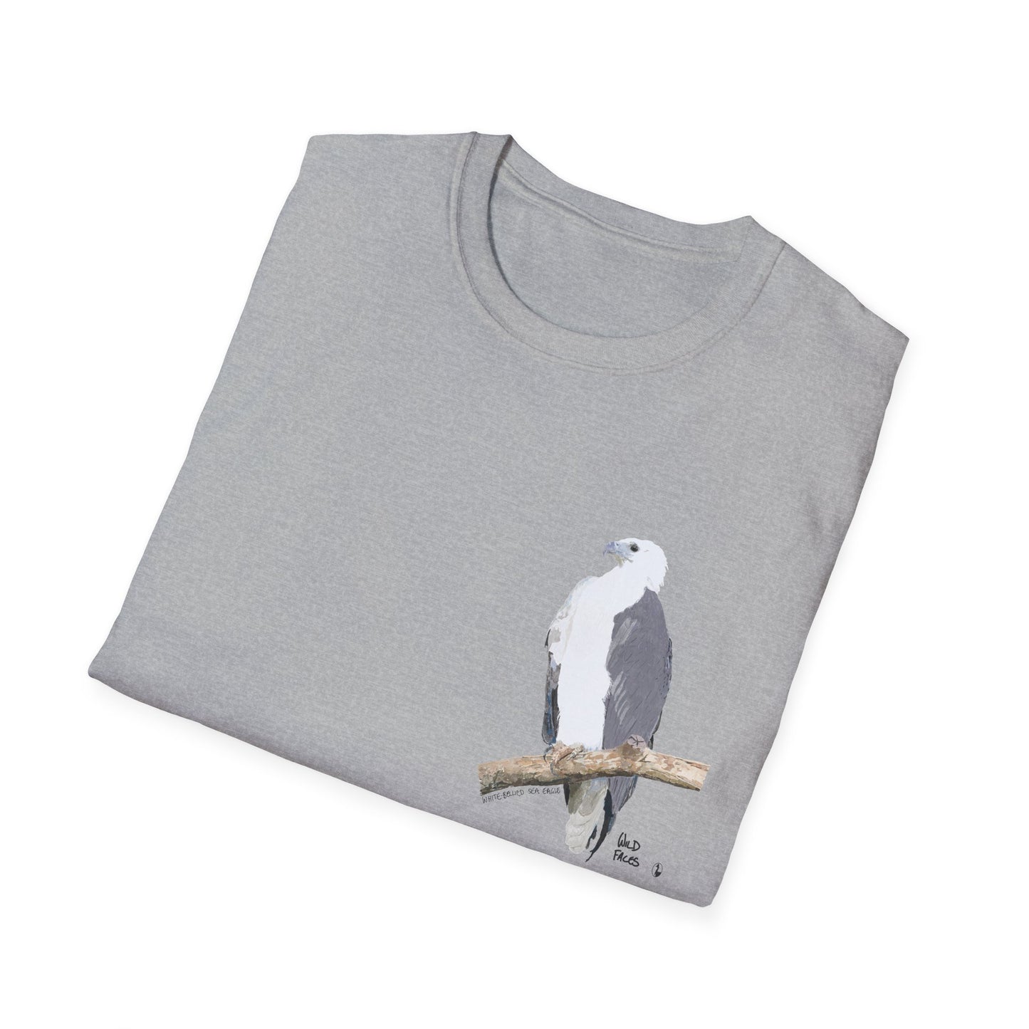 White-bellied Sea Eagle - Small design - Unisex Softstyle T-Shirt