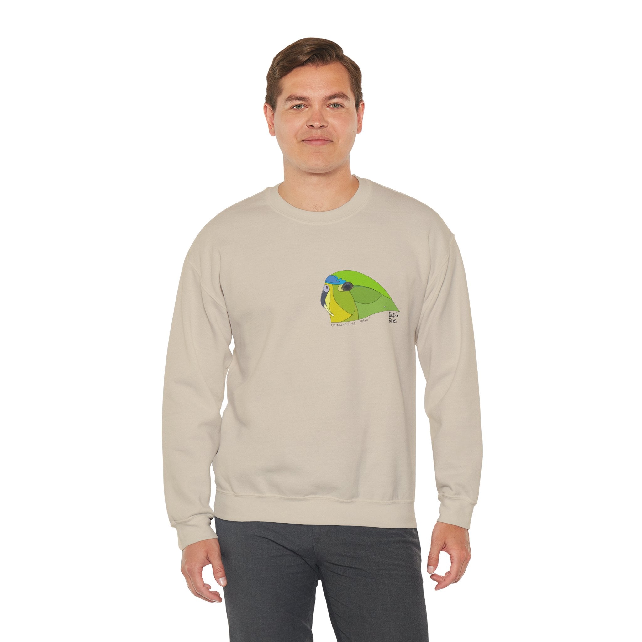 Orange-bellied Parrot Sweatshirt | Unisex Heavy Blend™ Crewneck Printify