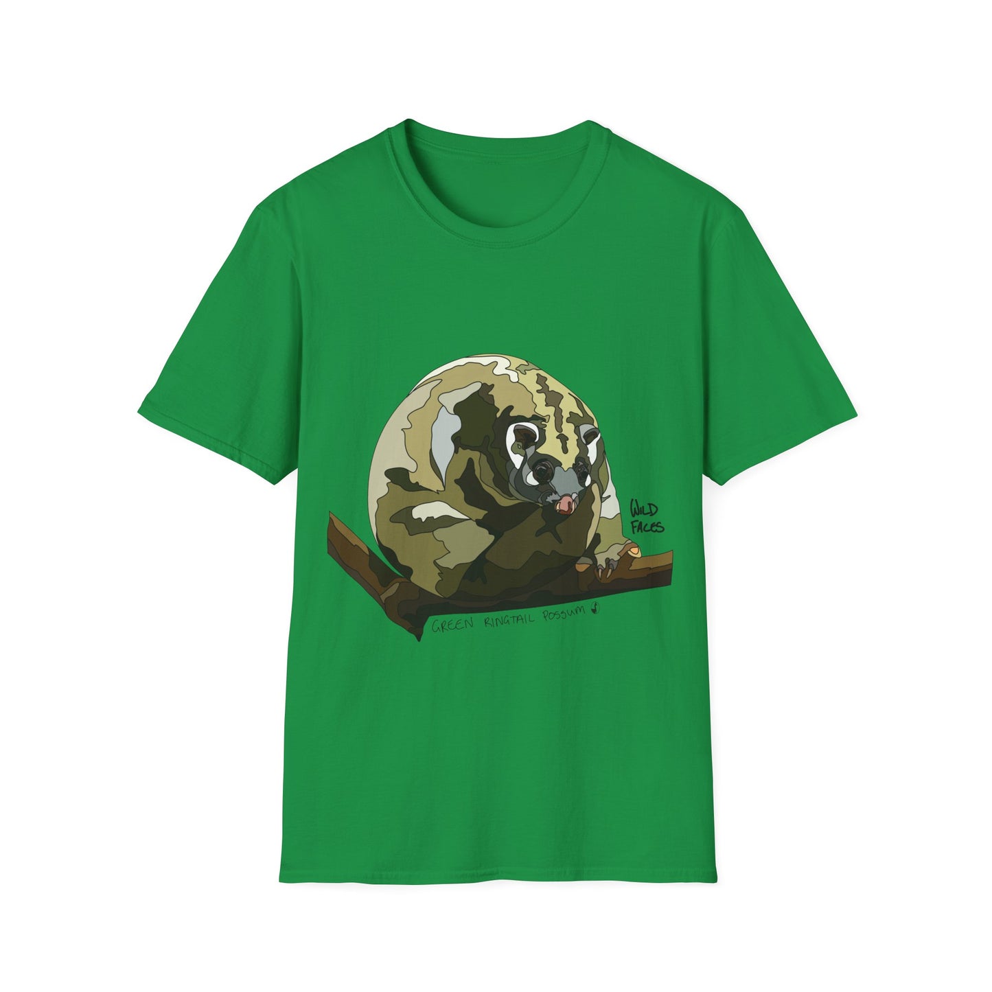 Green Ringtail Possum - Unisex Softstyle T-Shirt