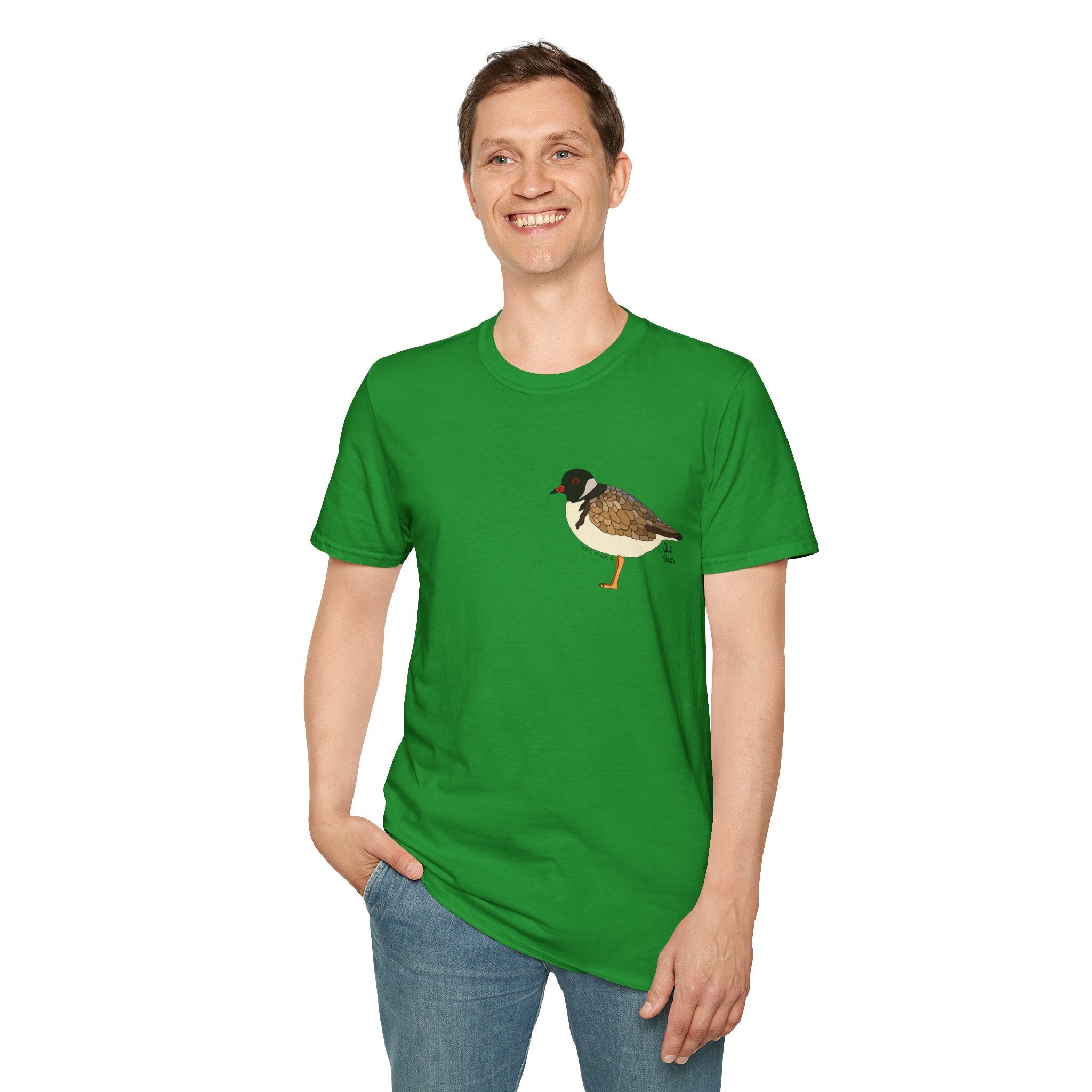 Hooded Plover - Small design - Unisex Softstyle T-Shirt Printify